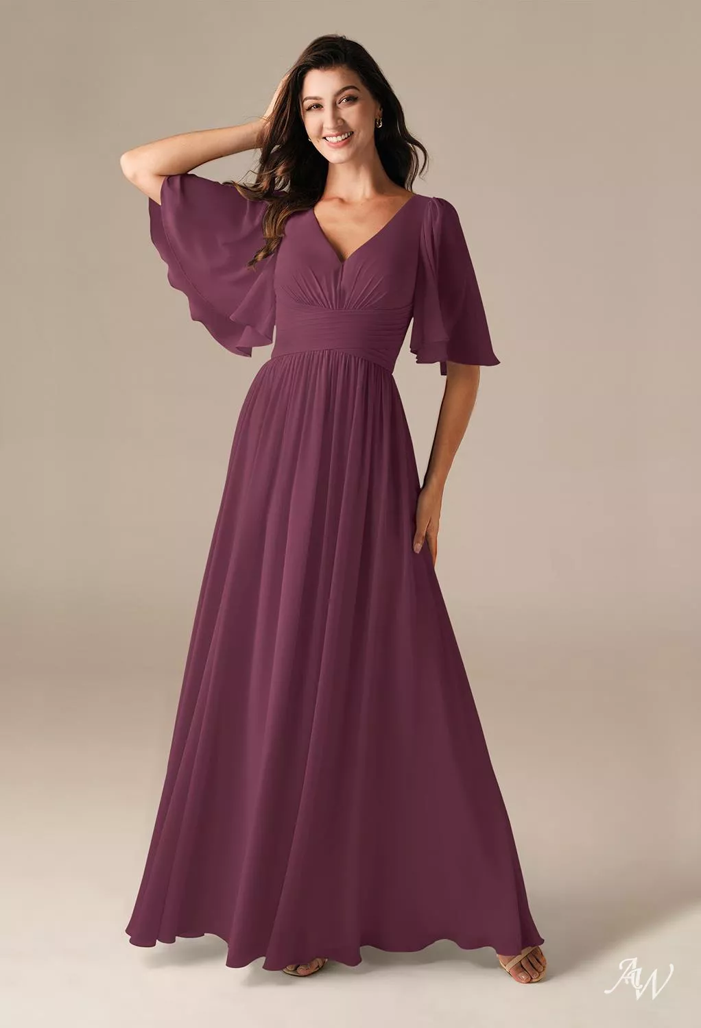 light blue bridesmaid dresses with sleeves Ocean Blue Lace Chiffon Elegant A-line Long Bridesmaid Evening Dress