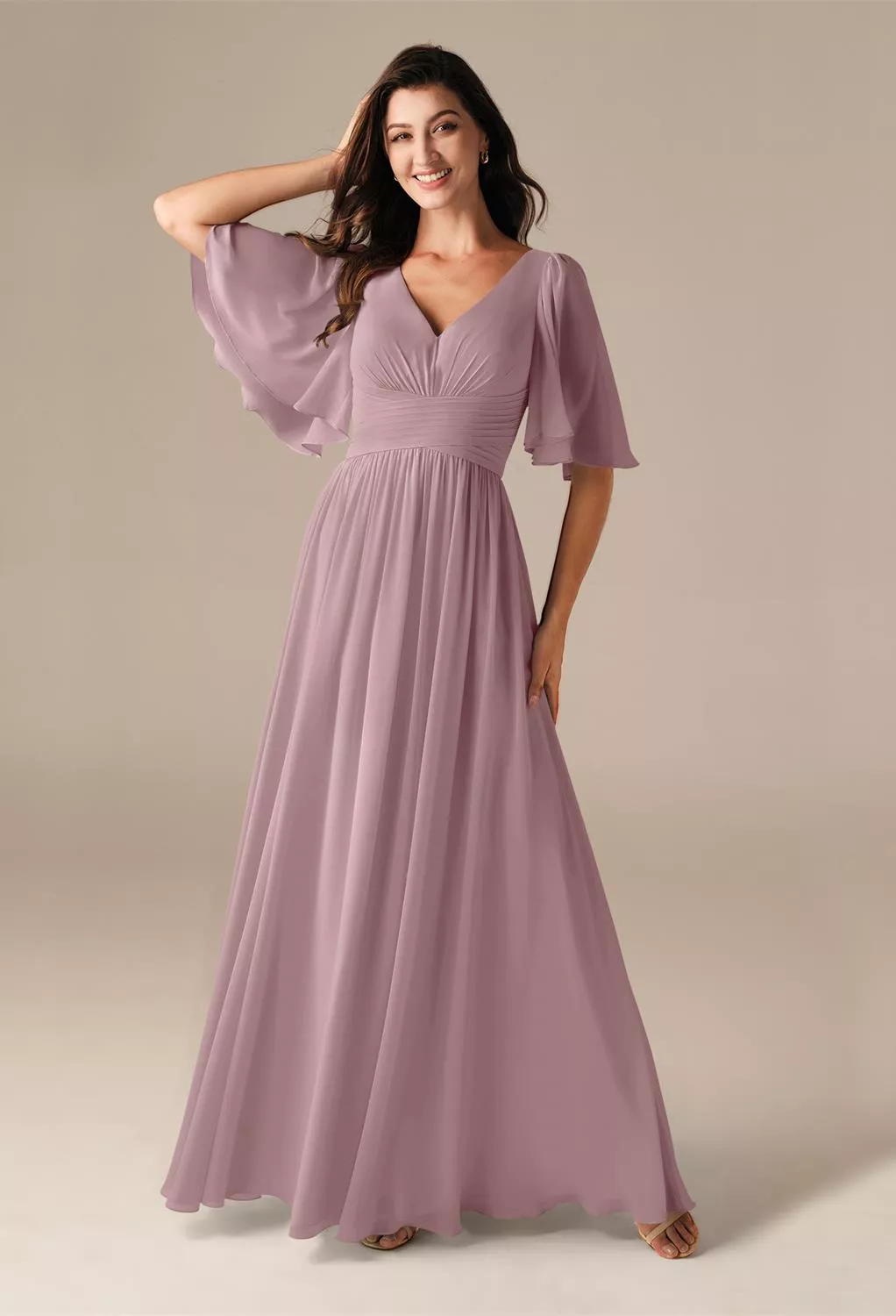 mauve purple bridesmaid dresses Kennedy Blue Bailey Bridesmaid Dress – Wedding Shoppe main image 1