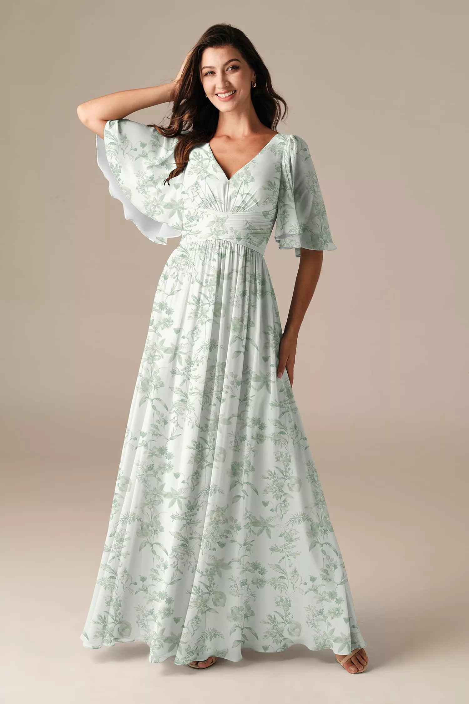 Verdant Wilds, Green Floral Floral Bridesmaid Dresses | AW.Bridal
