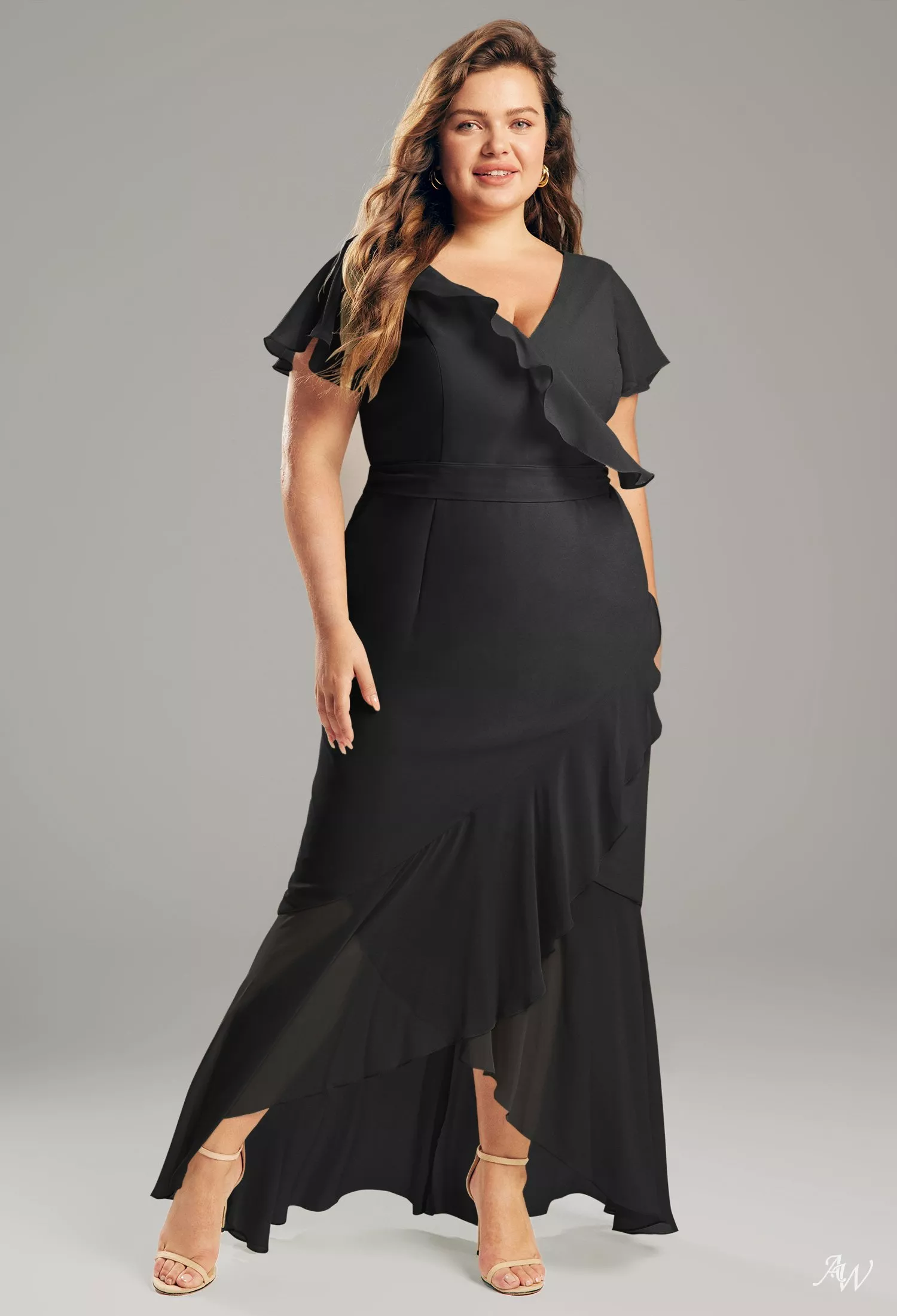 black long sleeve bridesmaid dress Azazie Norah shoulder design 25 Long-Sleeve Bridesmaid Dresses in