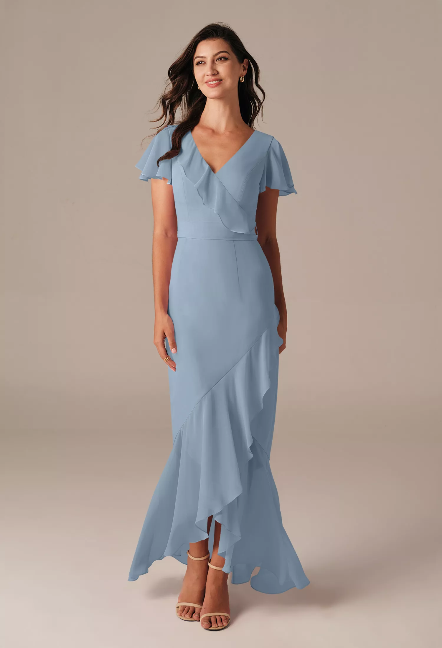 white christmas dresses Royal blue dress with fishtail /wedding guest – Gasp Boutique main image 1