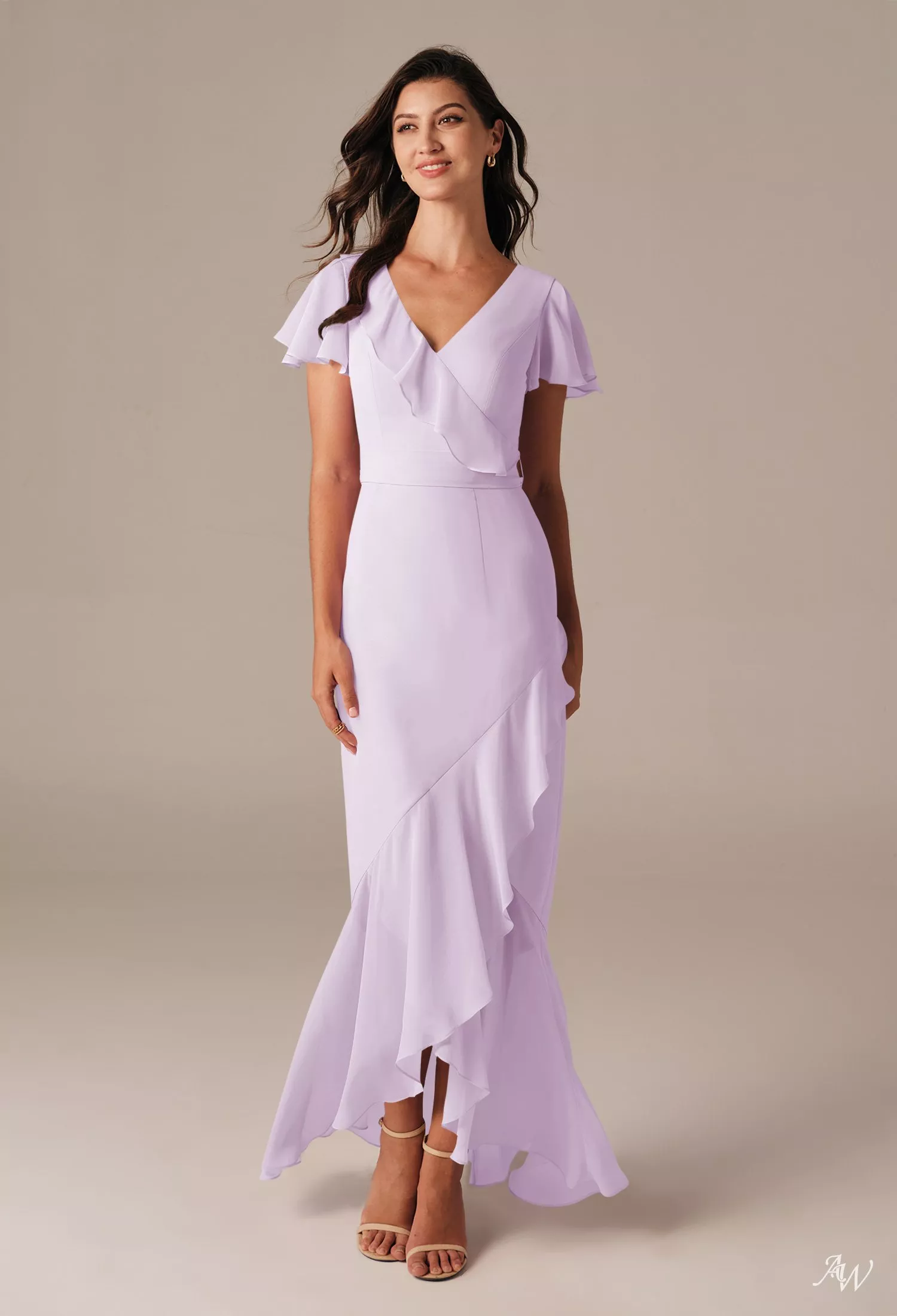 lilac short bridesmaid dresses Short Lavender Lace and Tulle Illusion Bridesmaid Dress