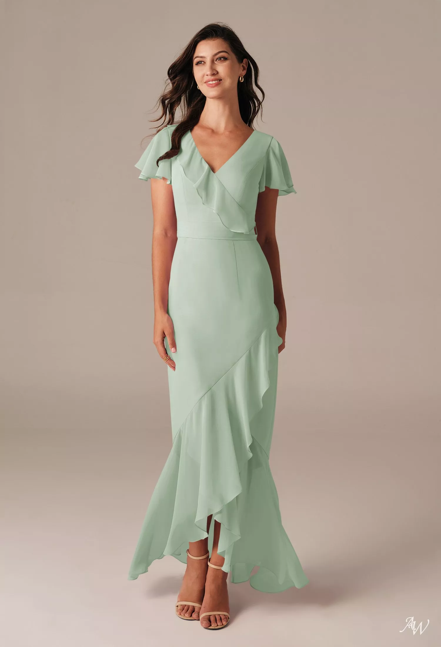 mint green vs sage green dress Long Bridesmaid Dresses in Different Green Color Shade