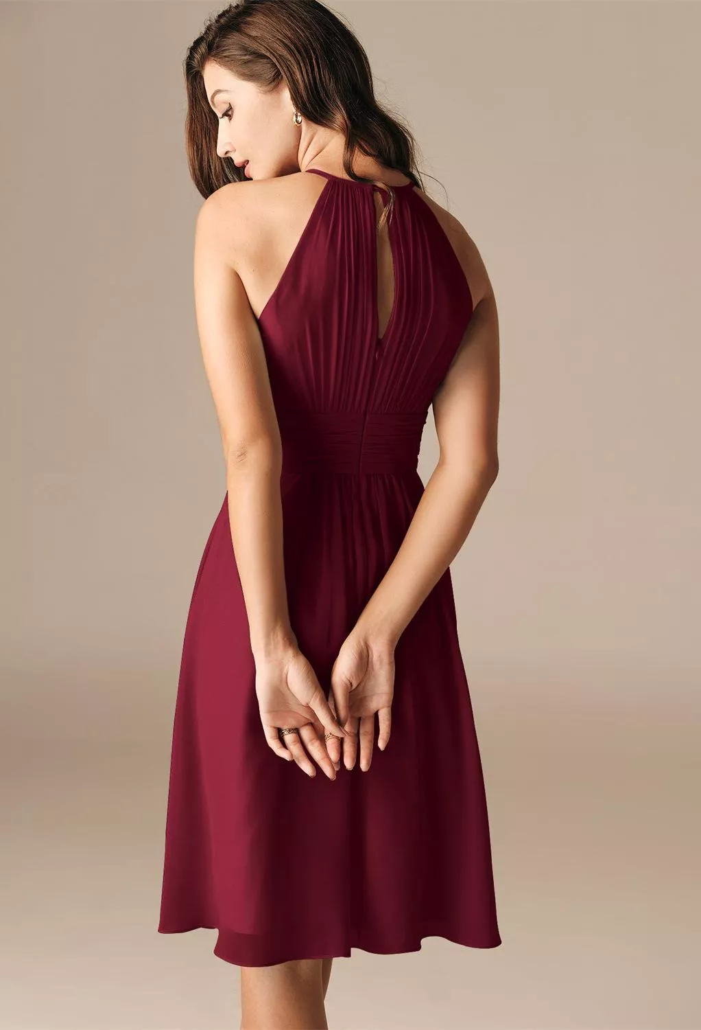 blue dress for baby girl Six Stories One-Shoulder Ruched Satin Maxi Dress