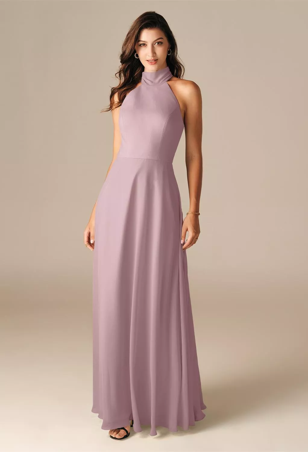 bridesmaid dresses grand rapids mi V-neck chiffon long bridesmaid maxi formal dress in 4 colors – Frugal Mughal main image 1