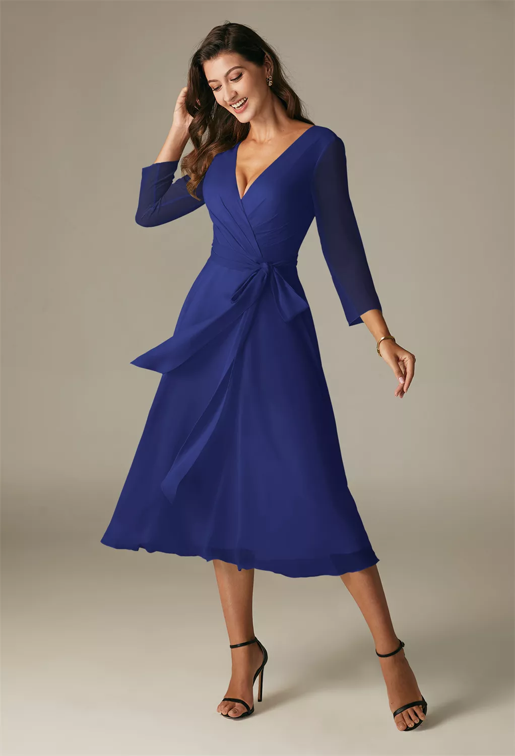 blue dress for baby girl Satin Maternity Bridesmaid Dress main image 1