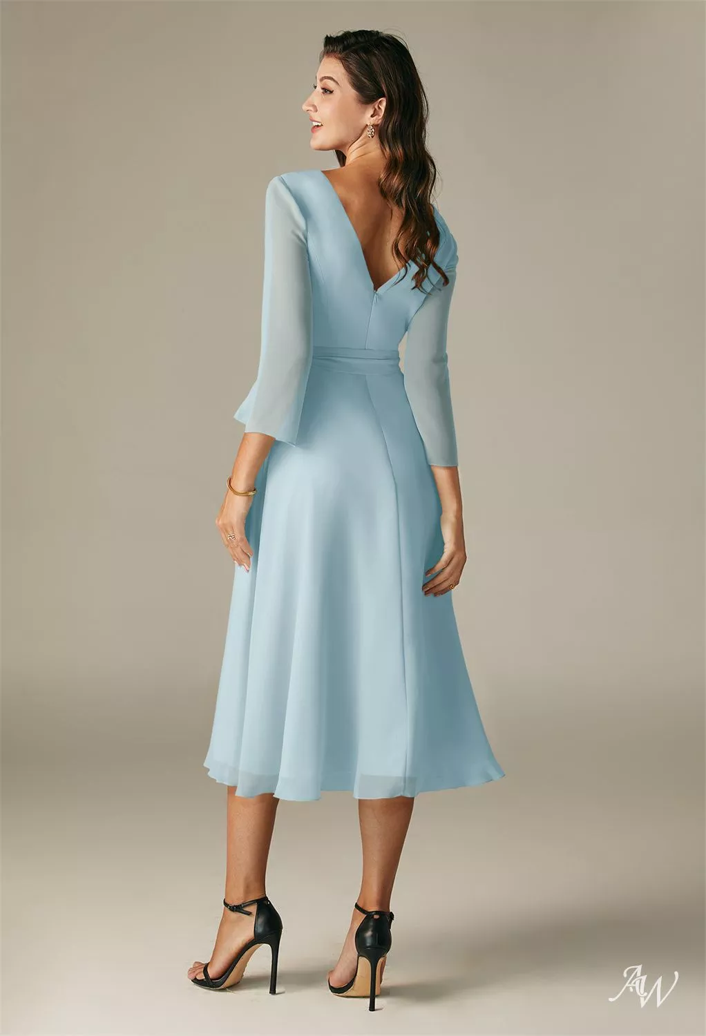 navy blue knee length formal dress Staud Wells Navy Embroidered Poplin Midi Dress