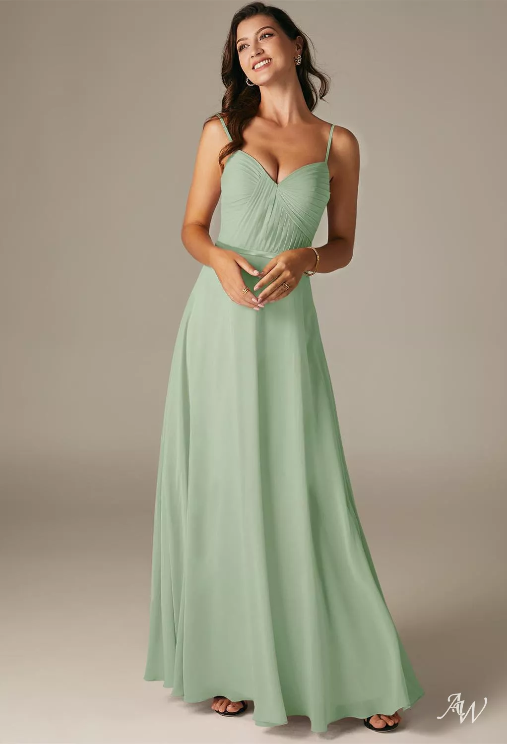 AW Georgia Sage Green Bridesmaid Dresses | AW.Bridal