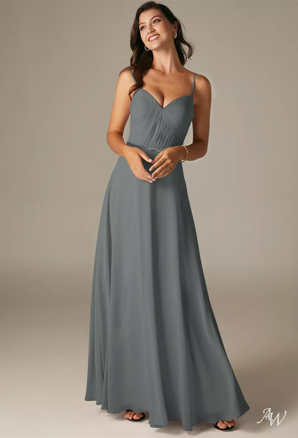 AW Georgia Steel Gray Bridesmaid Dresses | AW.Bridal