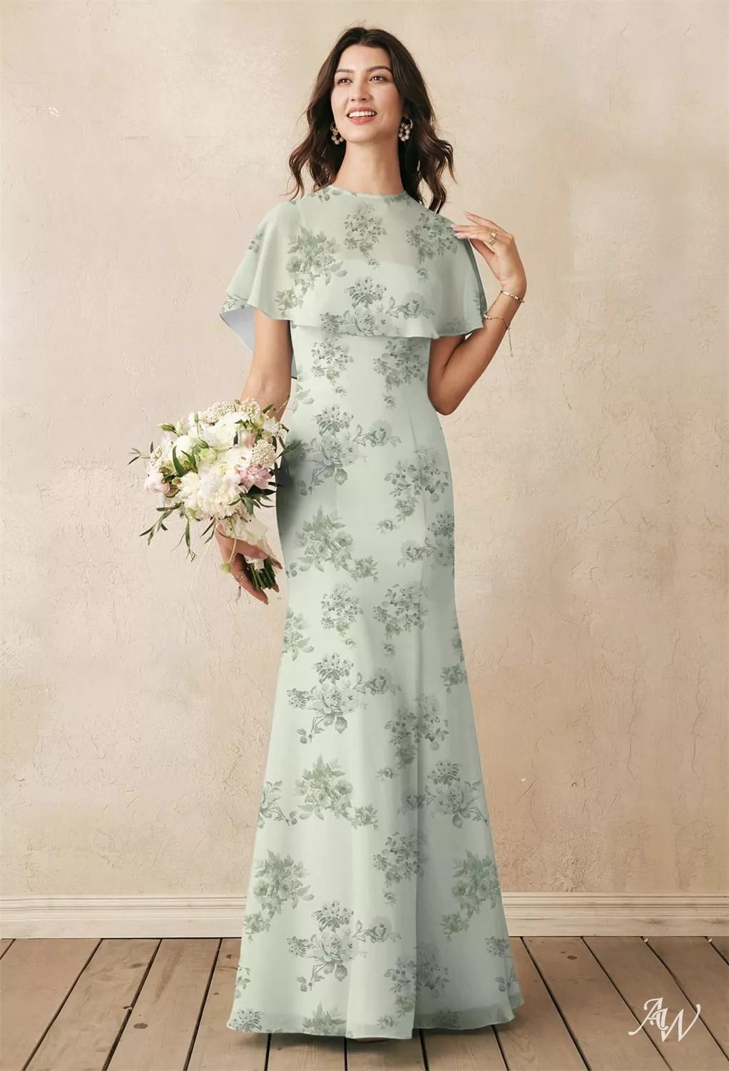 pistachio green bridesmaid dresses Ruched Sheath Chiffon Bridesmaid Dress in Pale Pistachio