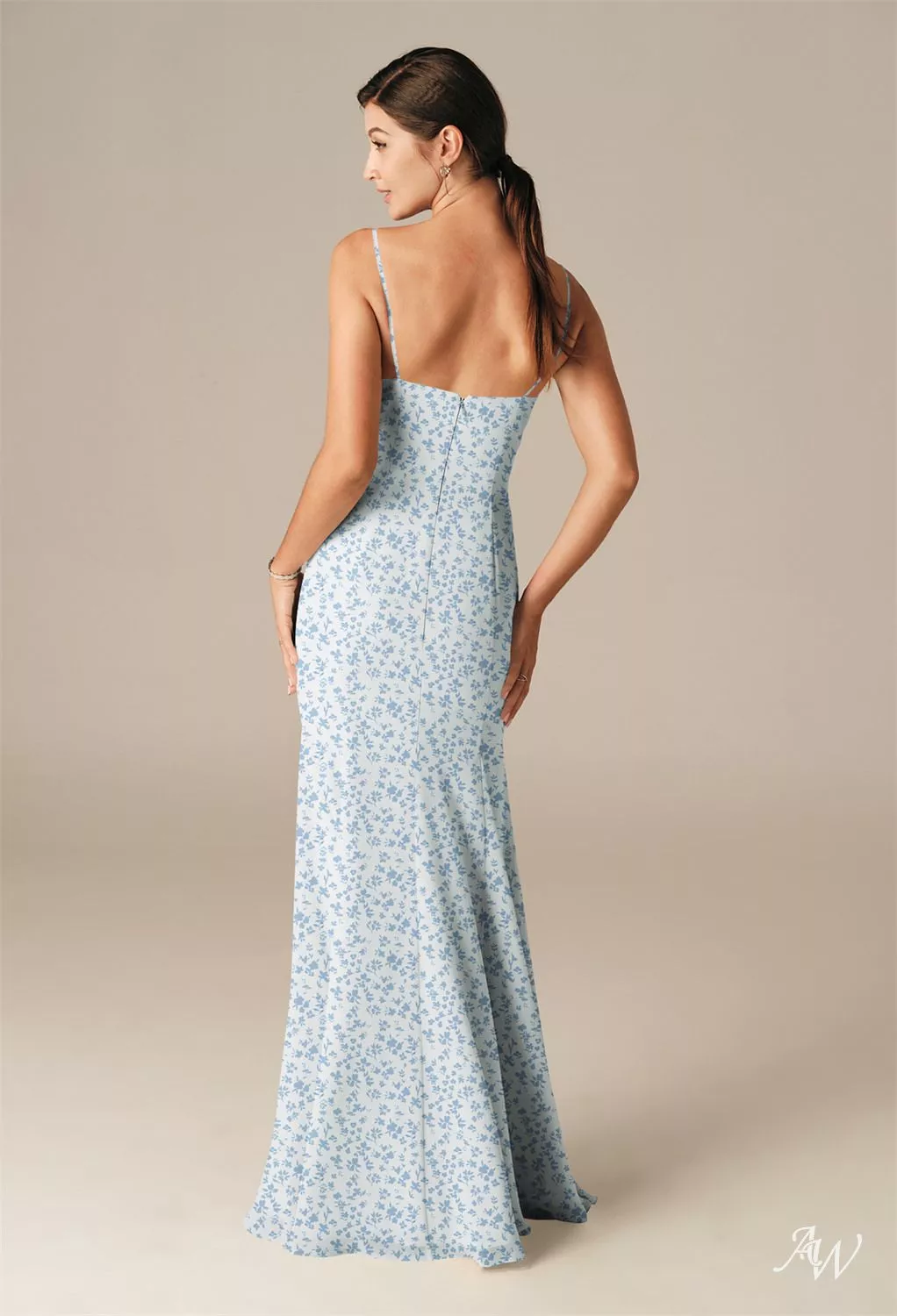 AW Myra Skyblue Star Floral Bridesmaid Dresses | AW.Bridal