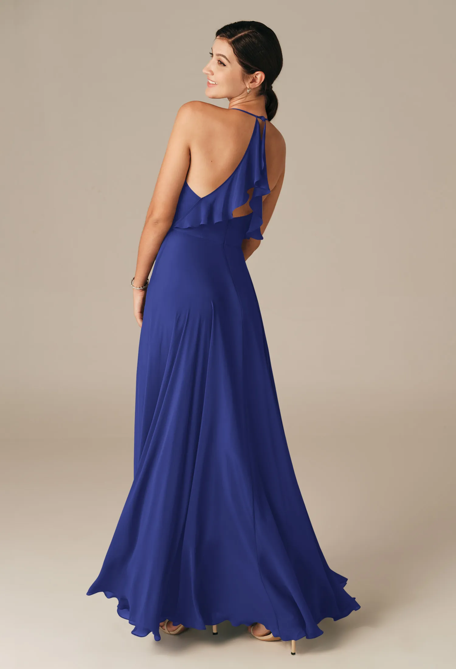 blue men's dress pants Royal Blue Tulle Robe main image 0