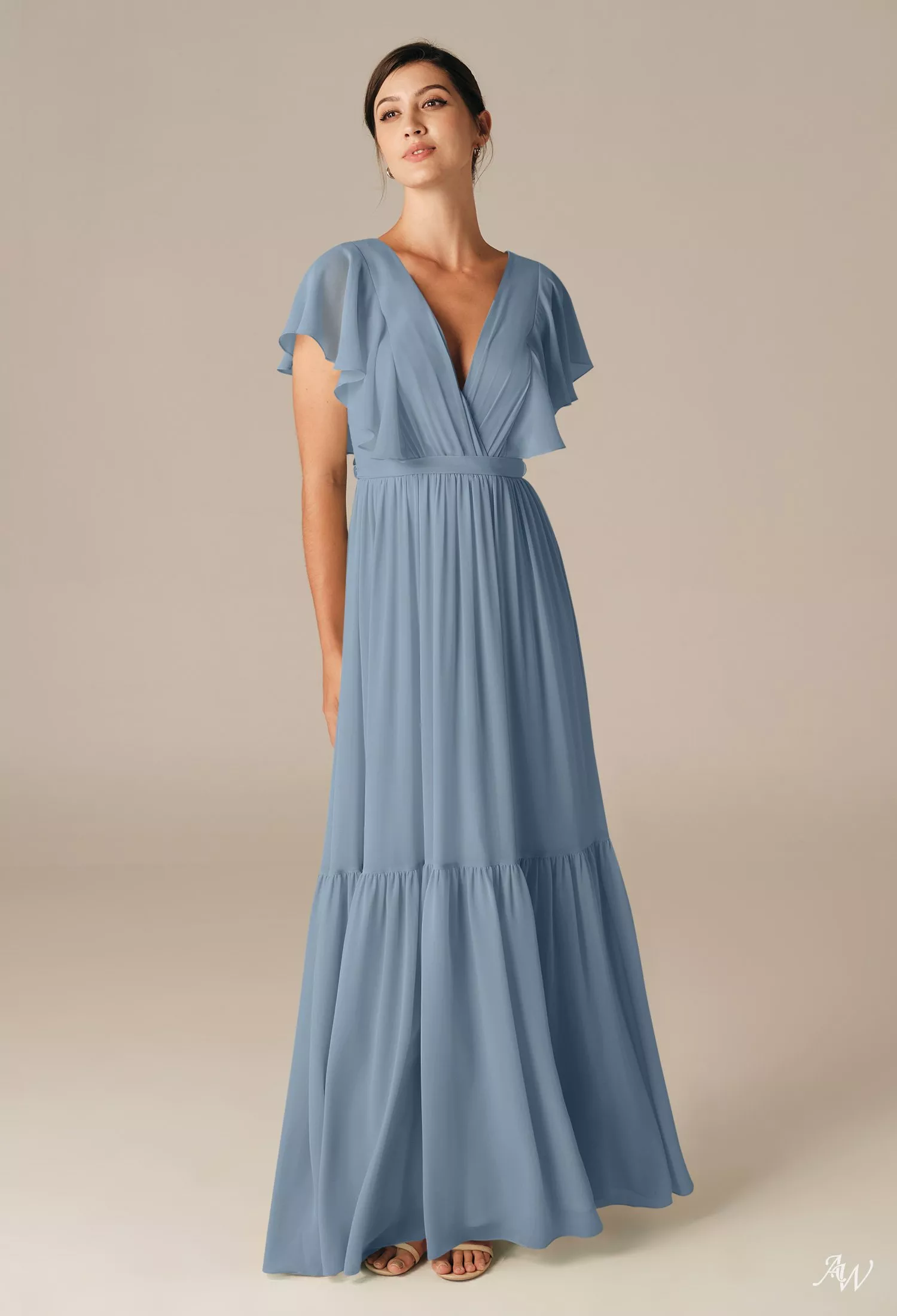 AW Lars Light Dusty Blue Bridesmaid Dresses | AW.Bridal