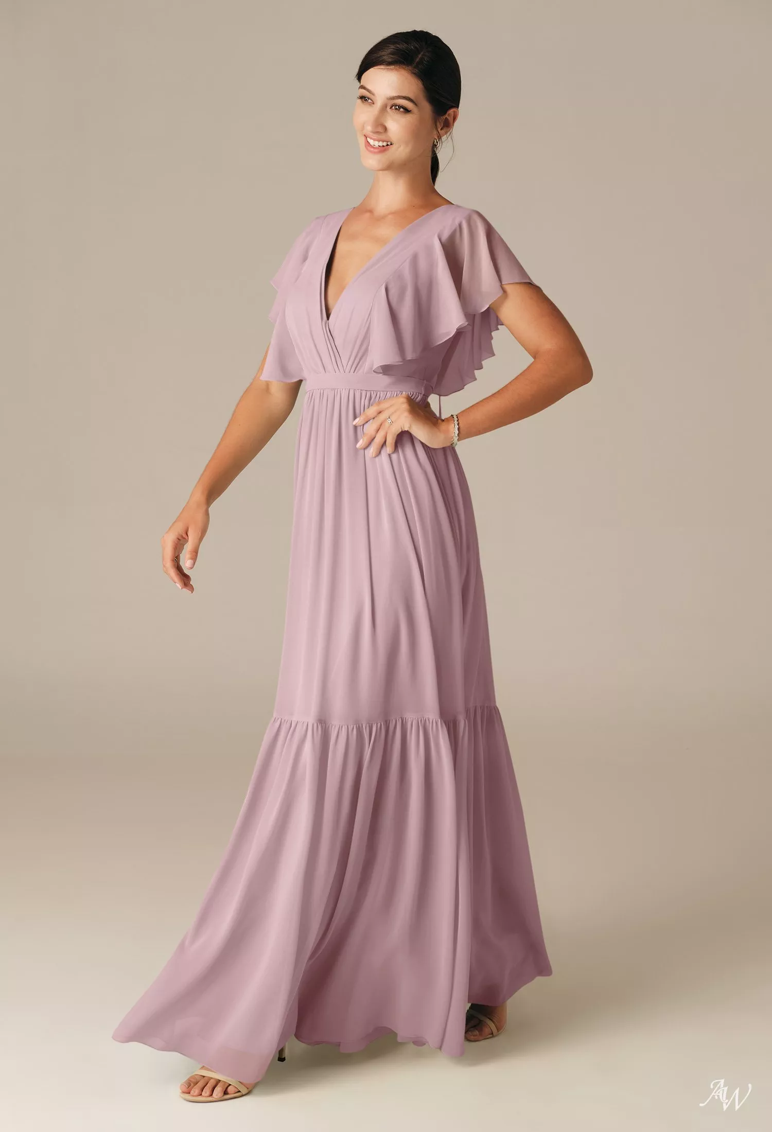 mauve multiway bridesmaid dress AW Lars Mist Dresses HEATHER GRAHAM ACTRESS - department_CLOTHING With the elasticated waist Color:Other Colors
