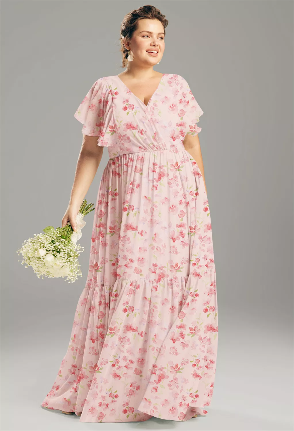 peach maternity bridesmaid dresses REWRITTEN Pollenca Bridesmaid Dress in Viscose Satin – Something Borrowed main image 0