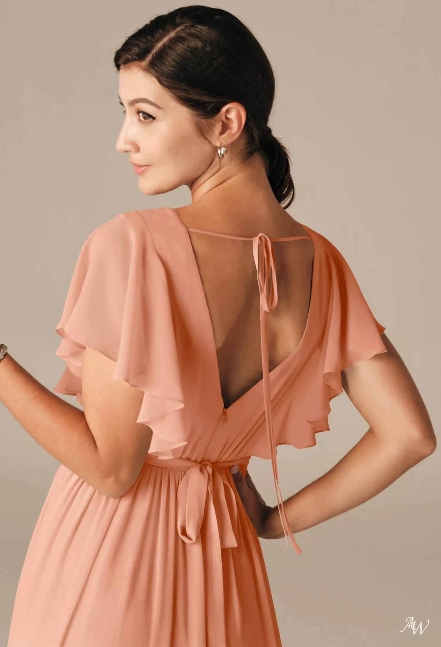 peach bridesmaid short dresses Peach Homecoming Dresses,Lace Homecoming Dress,Modest Homecoming Dress,HC00070, US2 / Red main image 0