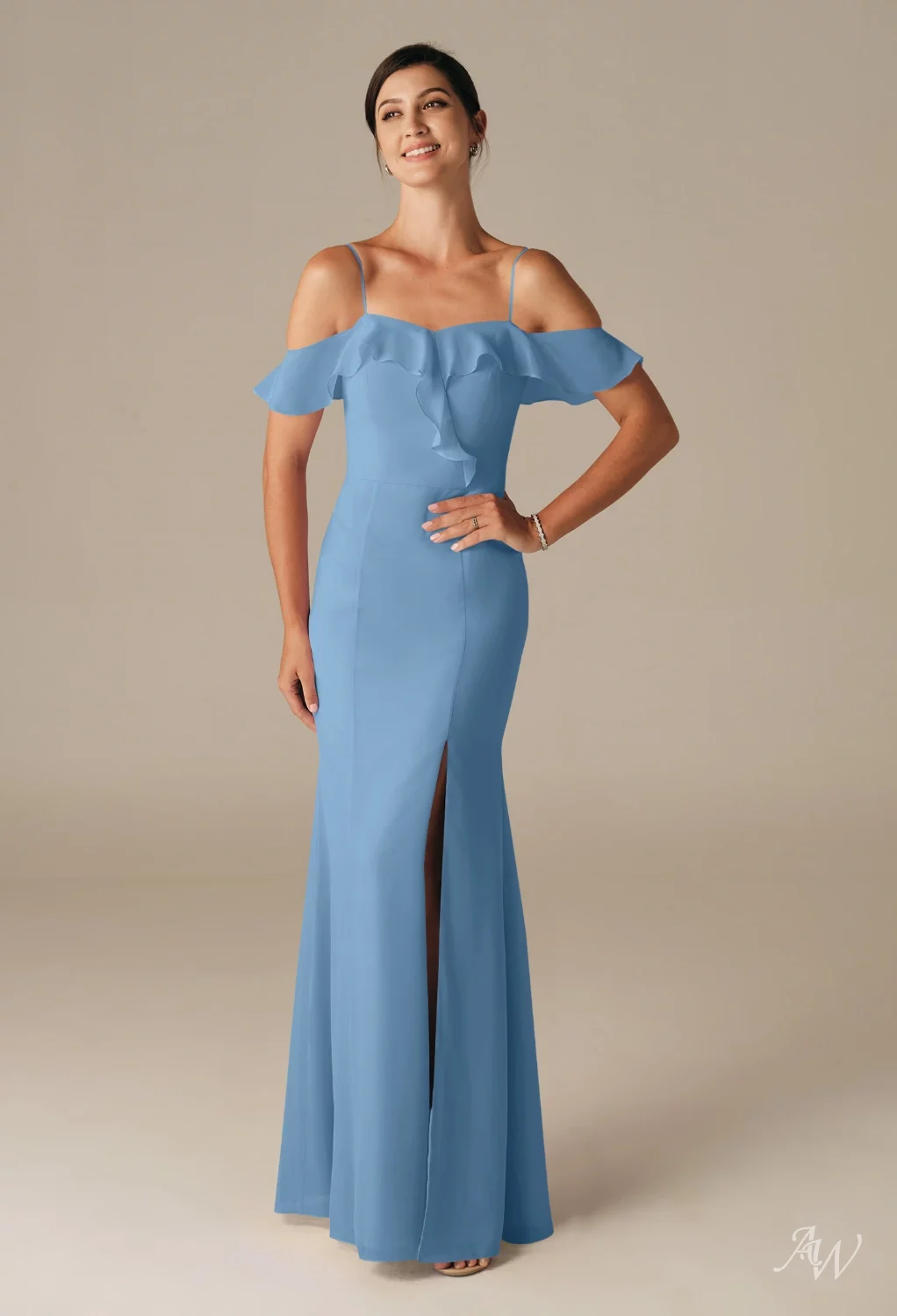 AW Isotach Dusty Blue Bridesmaid Dresses | AW.Bridal