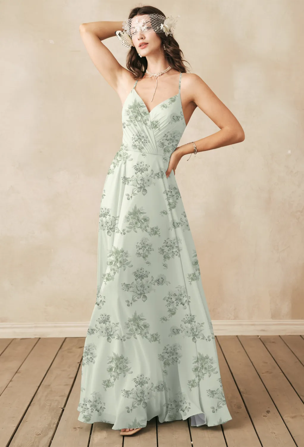 bridesmaid dresses ponsonby Pistachio Green Penoy, Green Floral Maternity Small/Medium:S/M _okendo:syndication_key:CL135557410 Floral Boho Halter Neck