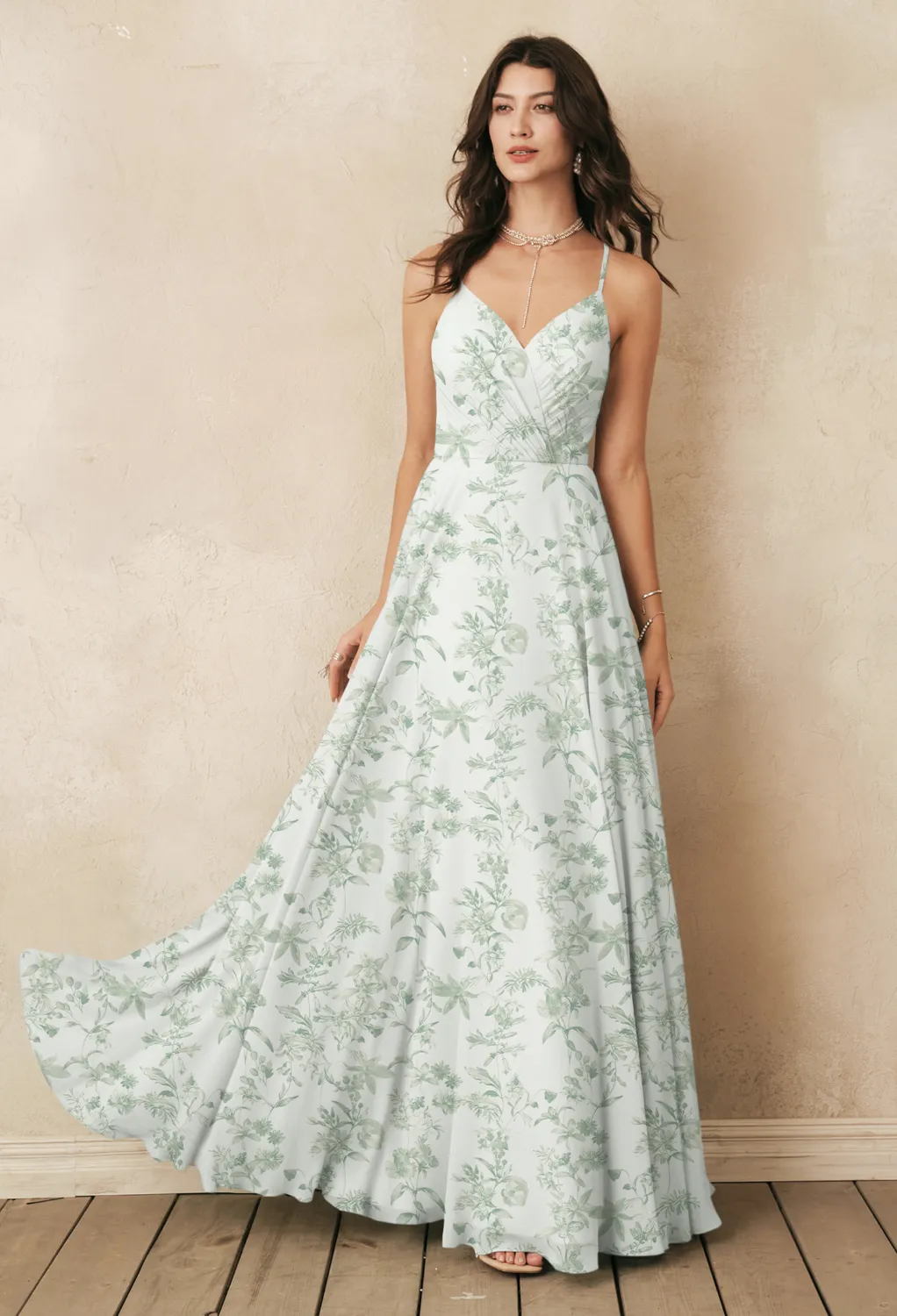 Verdant Wilds, Green Floral Floral Bridesmaid Dresses | AW.Bridal