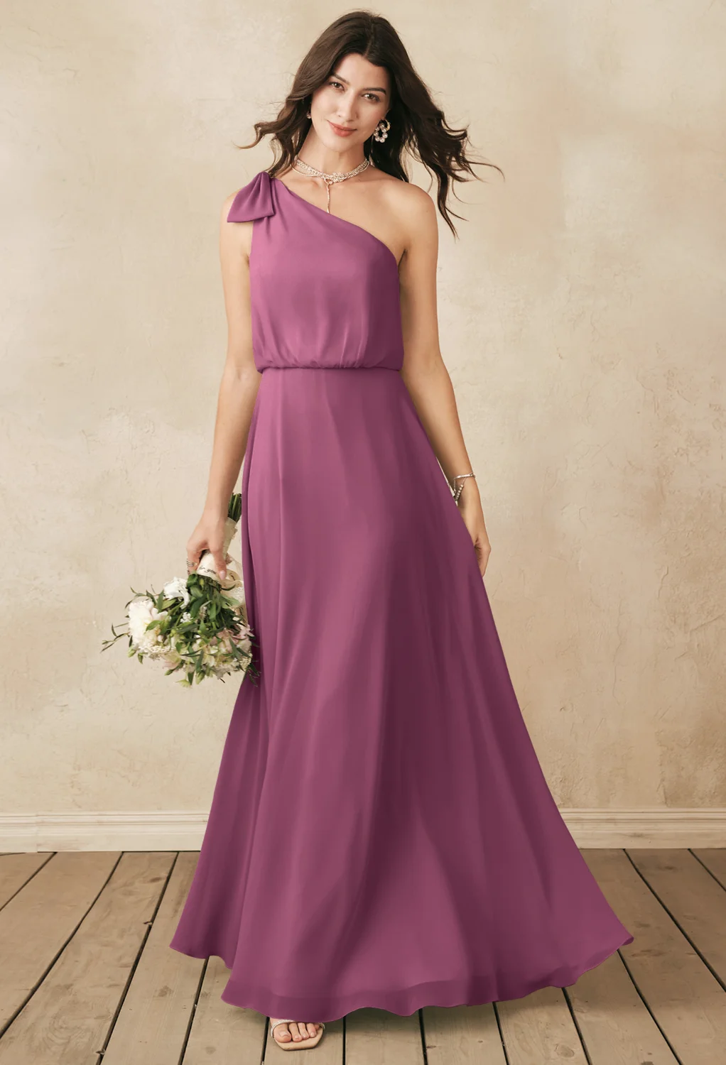 one shoulder maternity bridesmaid dresses Red Ruched Mesh One Shoulder Maternity Maxi Dress