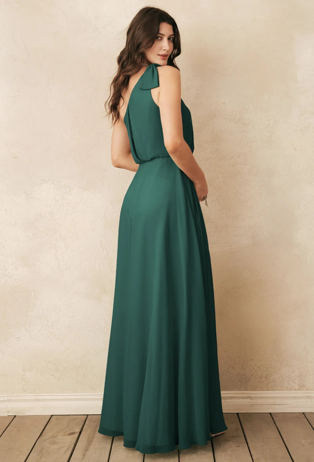 emerald green maternity bridesmaid dress Azazie Annabelle