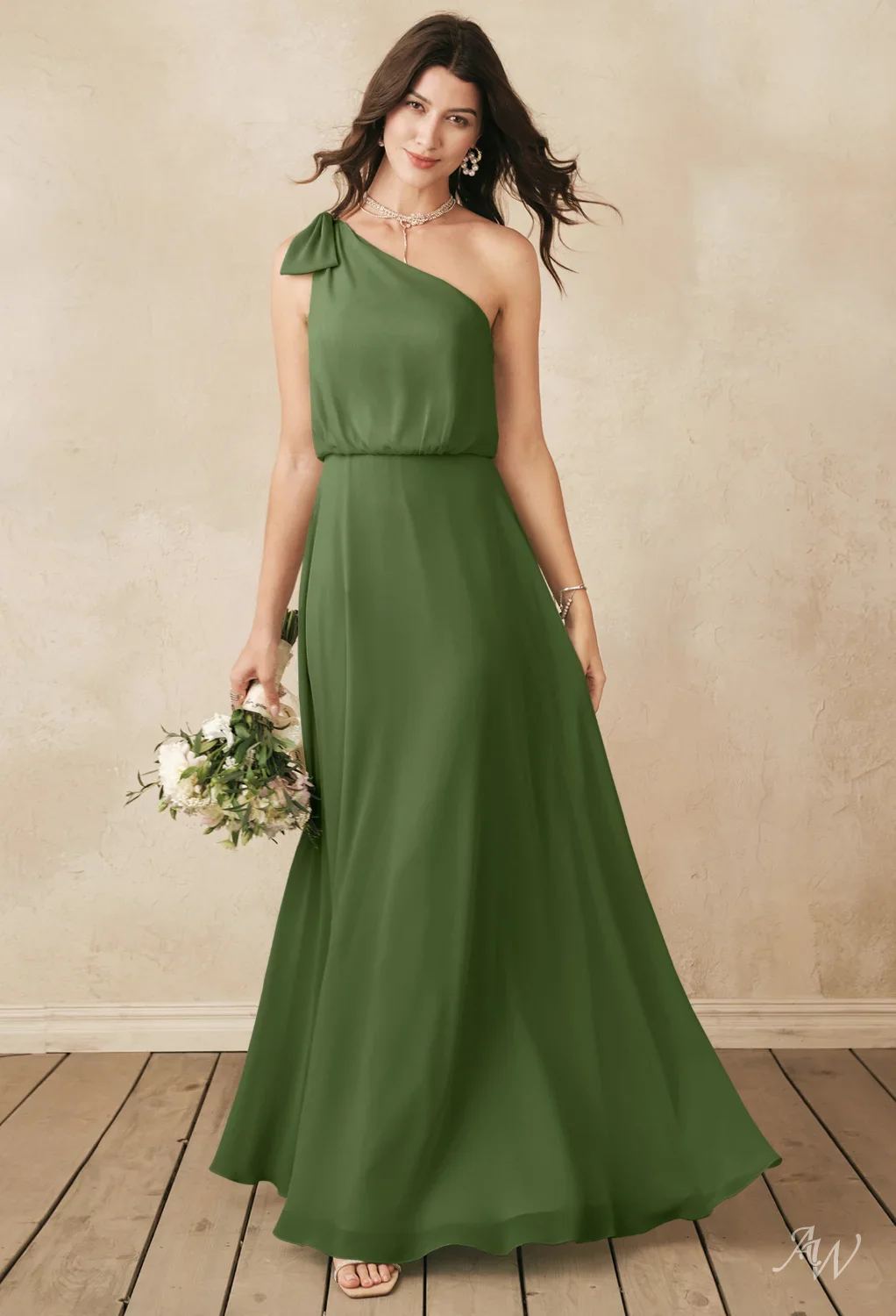 AW Robina Green Olive Bridesmaid Dresses | AW.Bridal