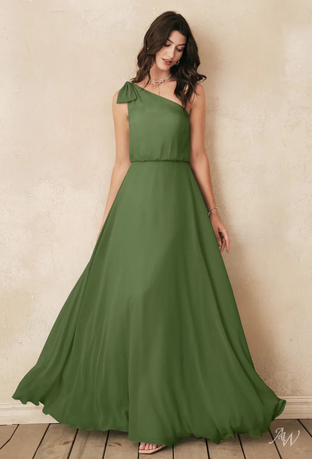 AW Robina Green Olive Bridesmaid Dresses | AW.Bridal