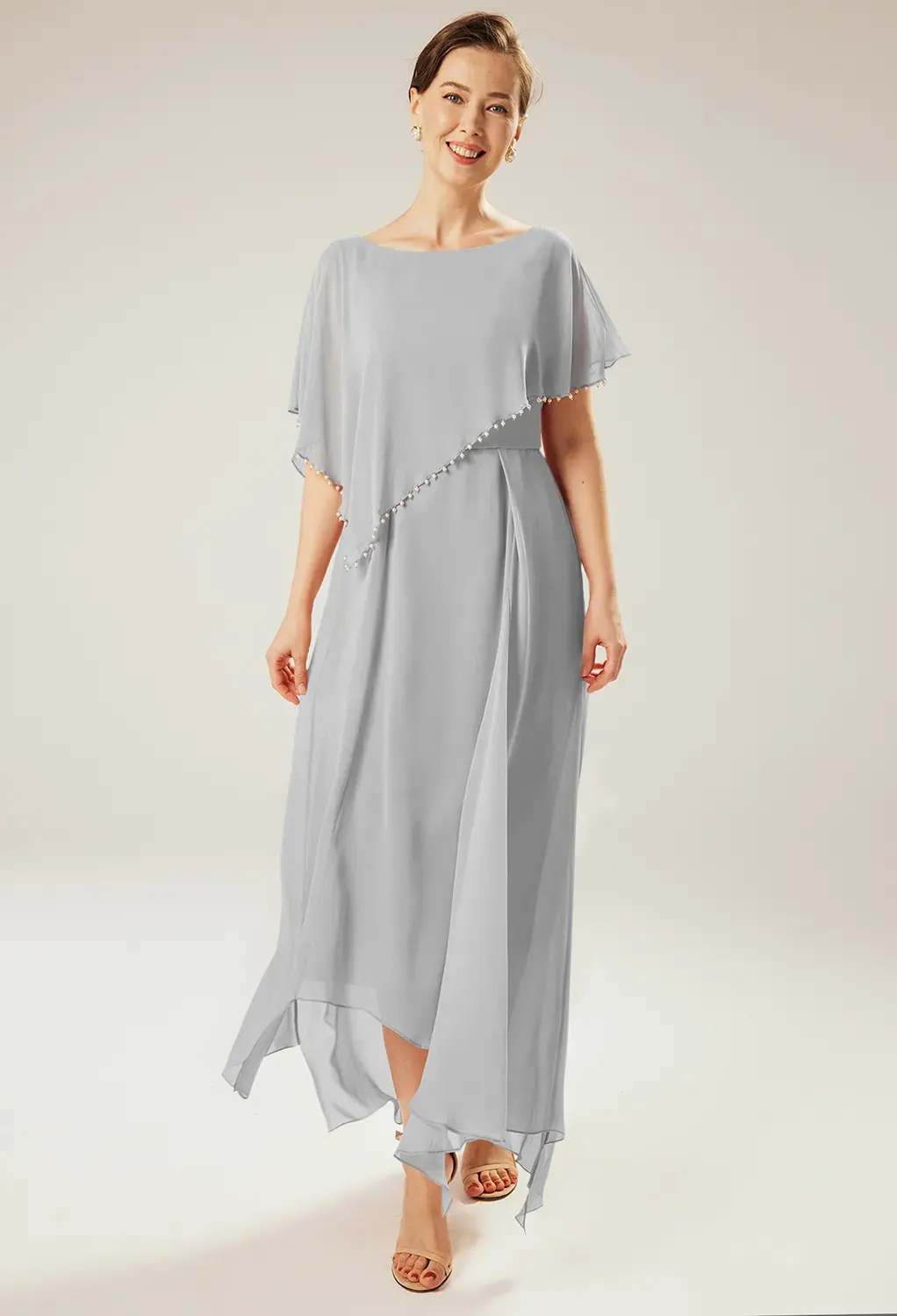 dove grey mother of the bride dresses Stella Couture Size 16 24330 Silver Mother of Bride Dress