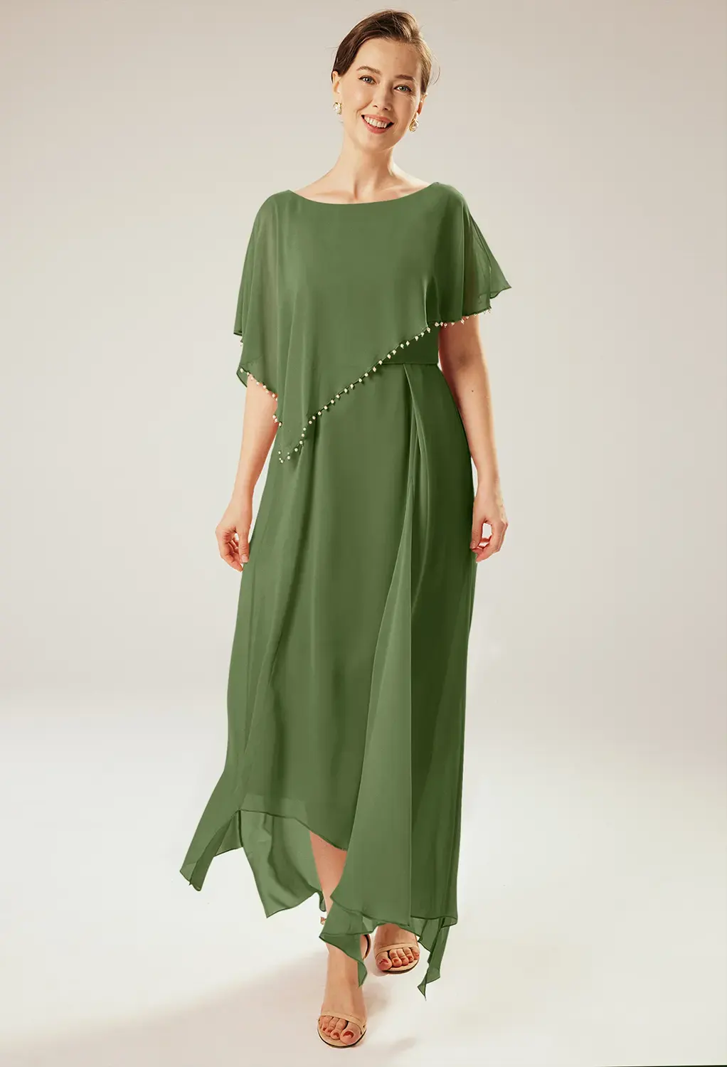 Green Olive Mother of the Bride/Groom Dresses | AW.Bridal