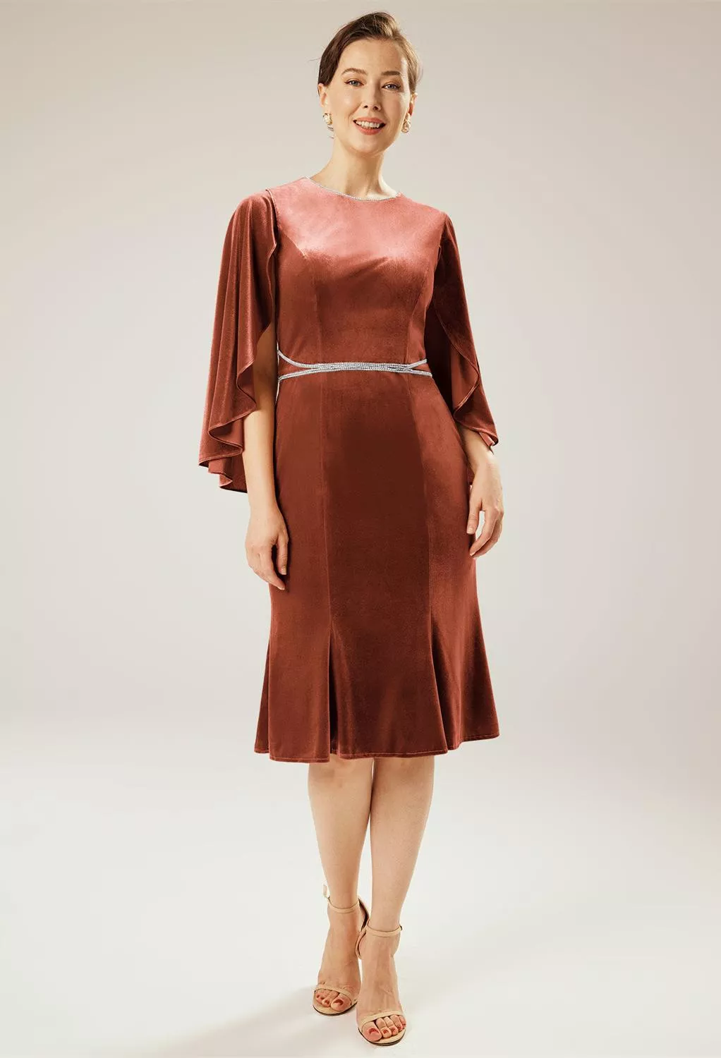 dress petite women White | Petite Clothing for | Trendy Petite Dresses | Petite Fashion COLOR:Light Gold turning ensemble. rtw 2025 11 holiday 2 Chaungfu Women Fashion Knot