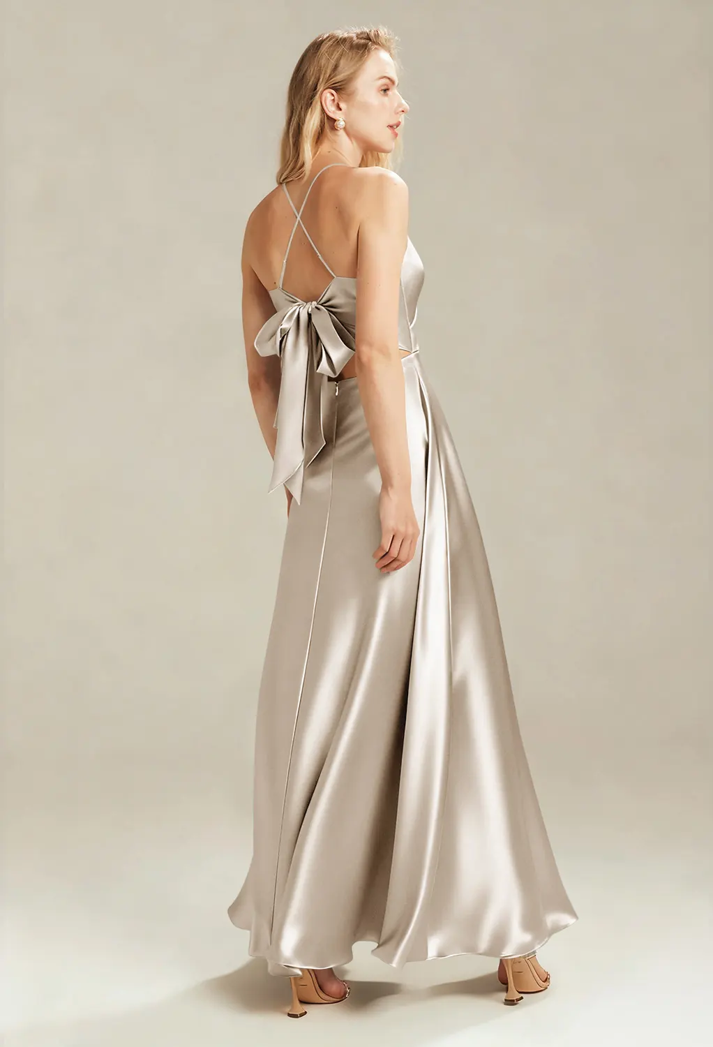 Crystal Satin Maternity Bridesmaid Dresses | AW.Bridal