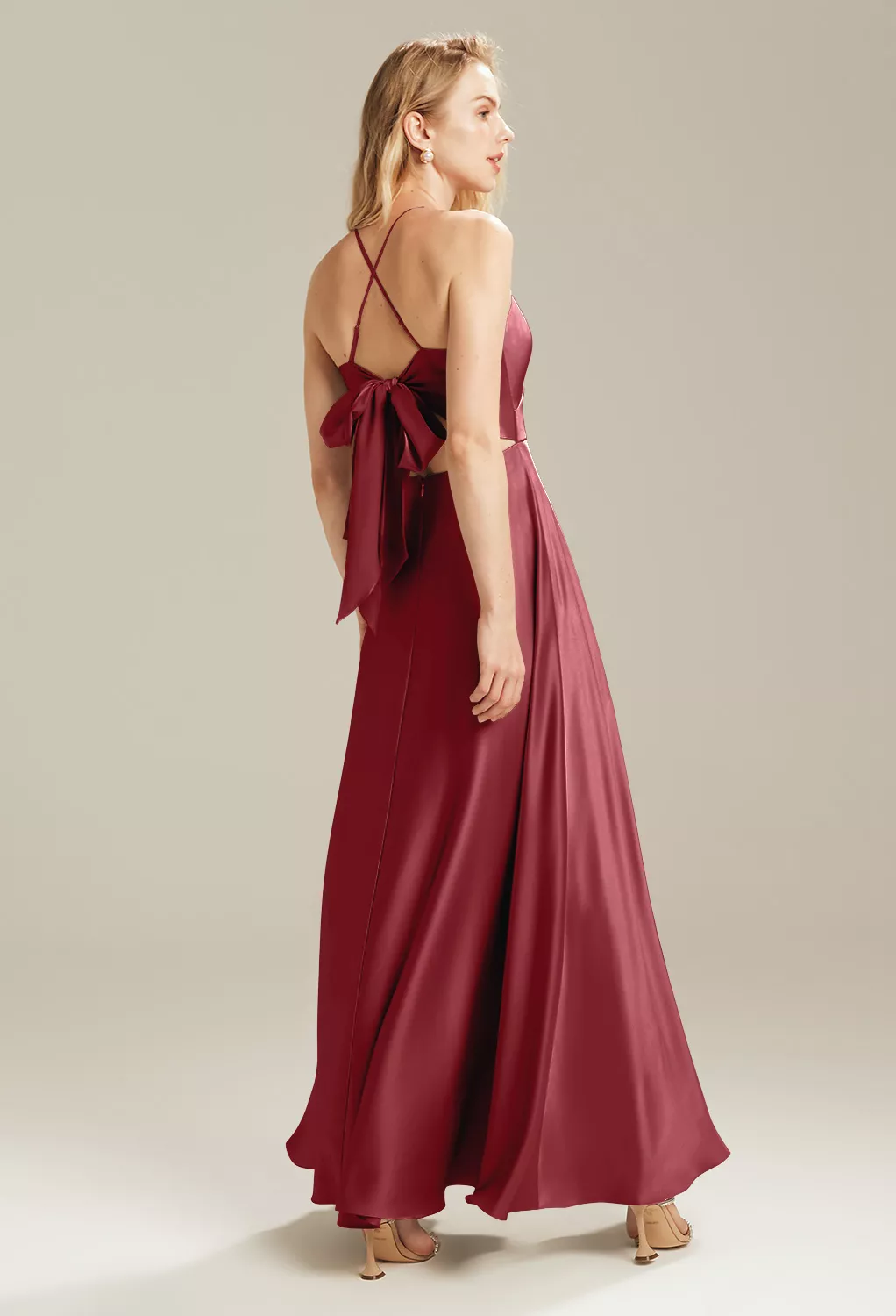maternity bridesmaid dresses burgundy Olive Green Chiffon Bridesmaid Gown Dress Long – loveangeldress