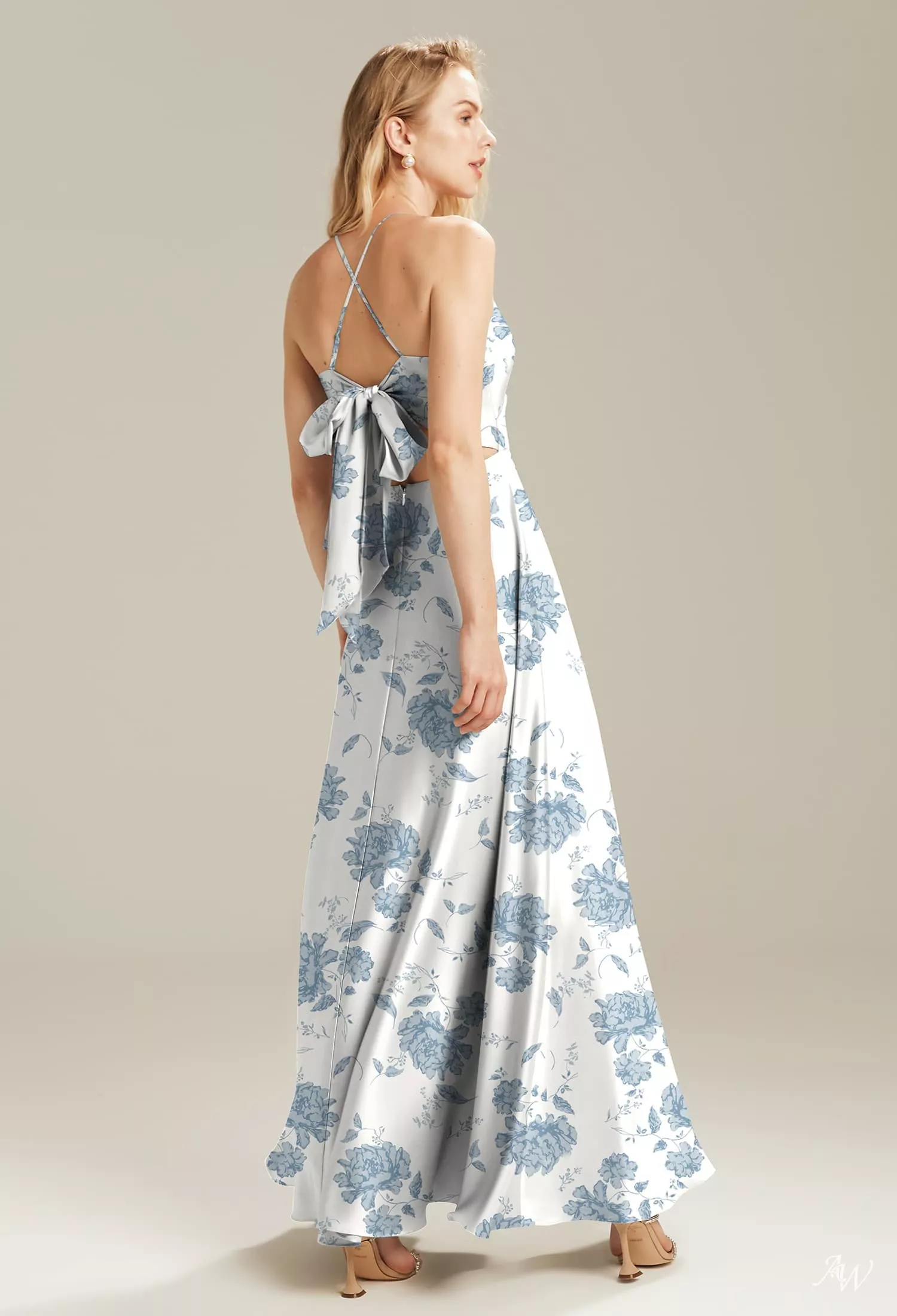 spring blue bridesmaid dresses Sky Blue Mismatched Bridesmaid Dresses Long Cheap Wedding Party Dresses  ARD1137 main image 1