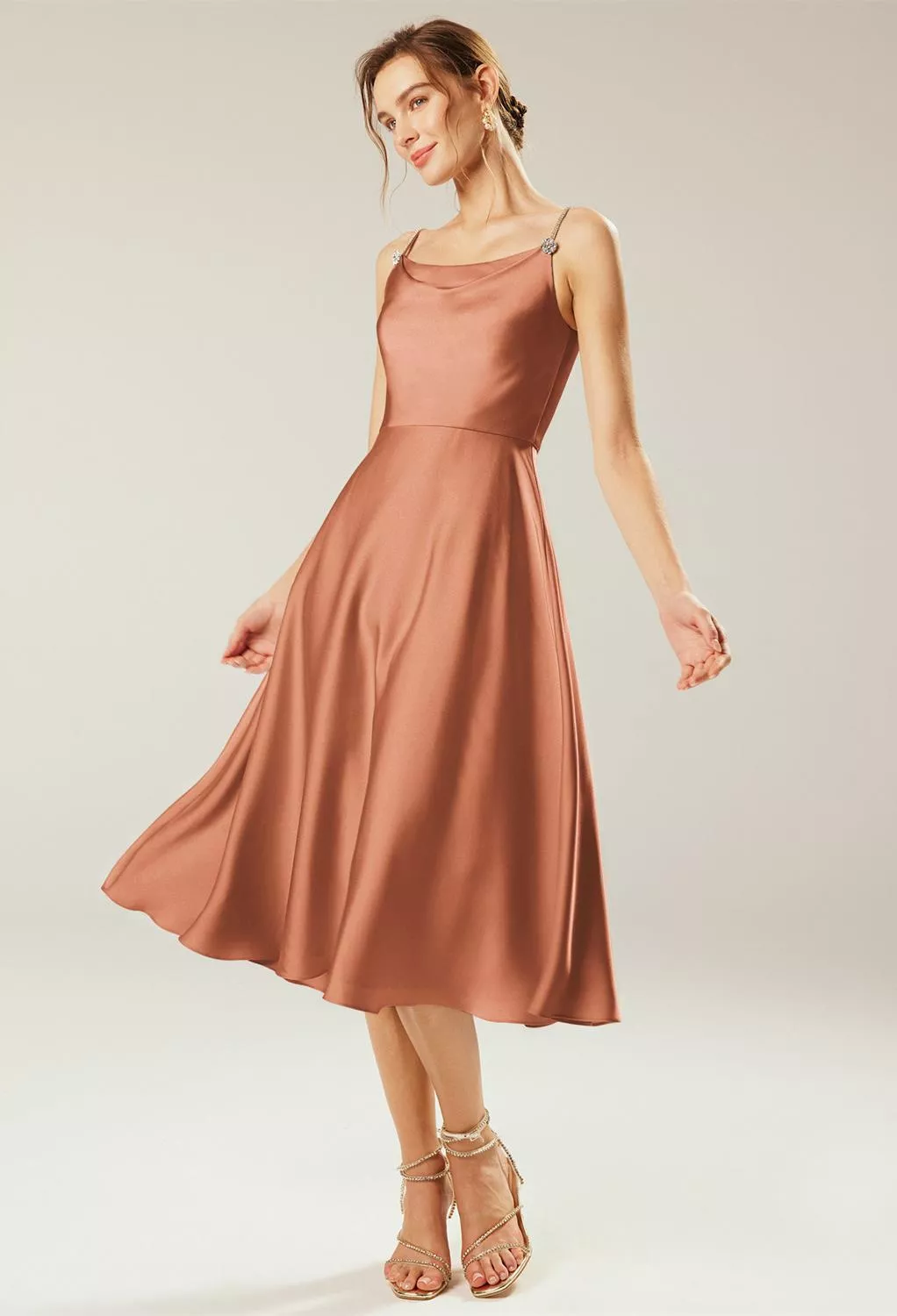 Raw Sienna Country Wedding Guest Dresses | AW.Bridal
