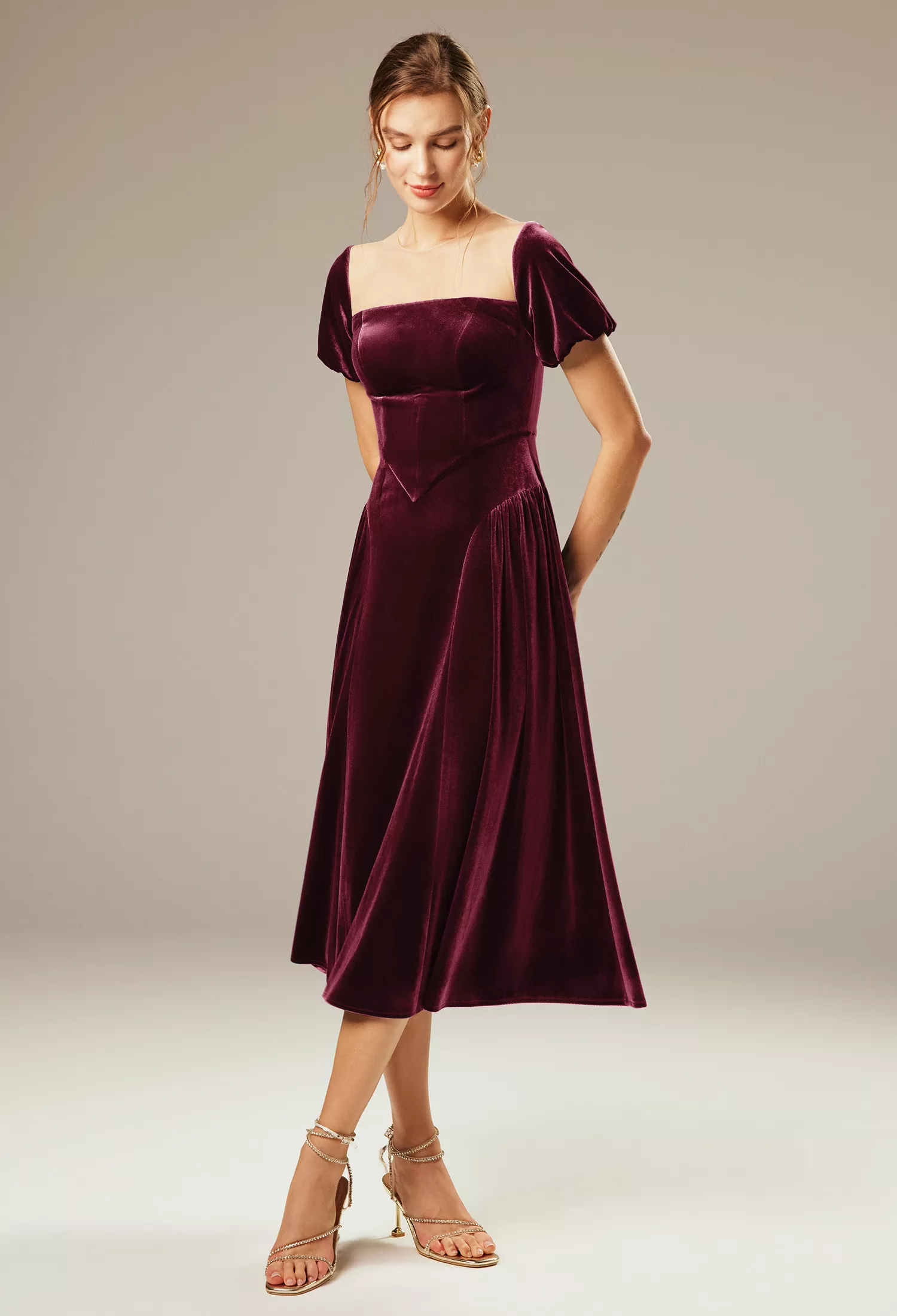 flower print dresses for women Happy Days Are Here Taupe Floral Dress – Shop the Mint Colour:Pear Green softest Military Ball Dresses | mid length sleeves with