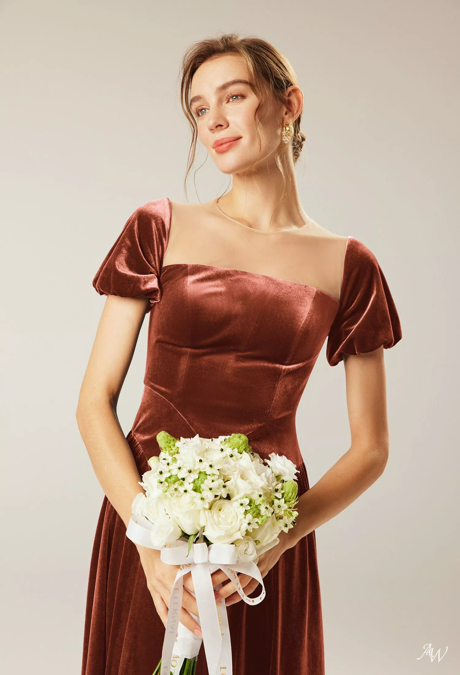 AW Turnsol Burnt Orange Bridesmaid Dresses | AW.Bridal