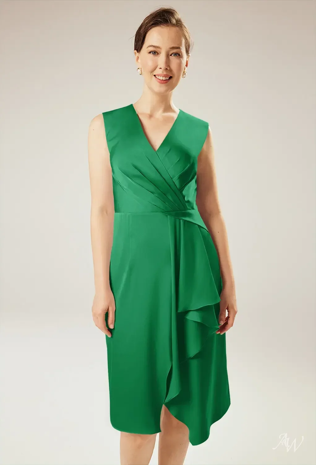 green emerald velvet dress BATTUTO Dress in Fern Green