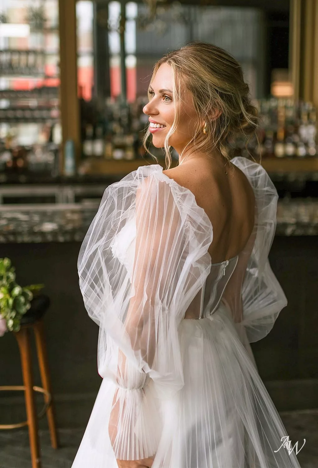 AW Janet Wedding Dress, Tulle Mini/Short Sweetheart Neckline Wedding Dresses  | AW.Bridal