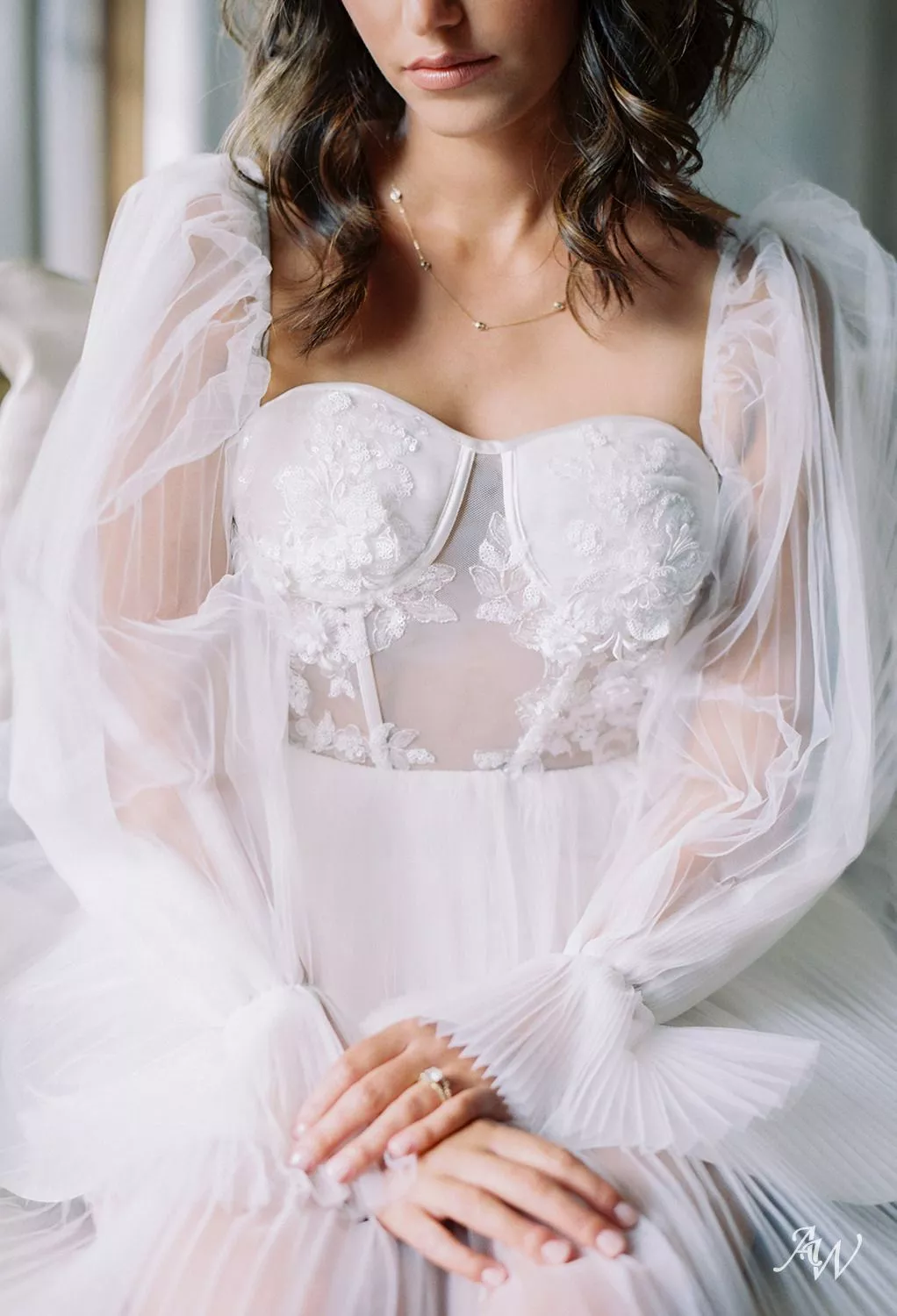 AW Janet Wedding Dress, Tulle Mini/Short Sweetheart Neckline Wedding Dresses  | AW.Bridal