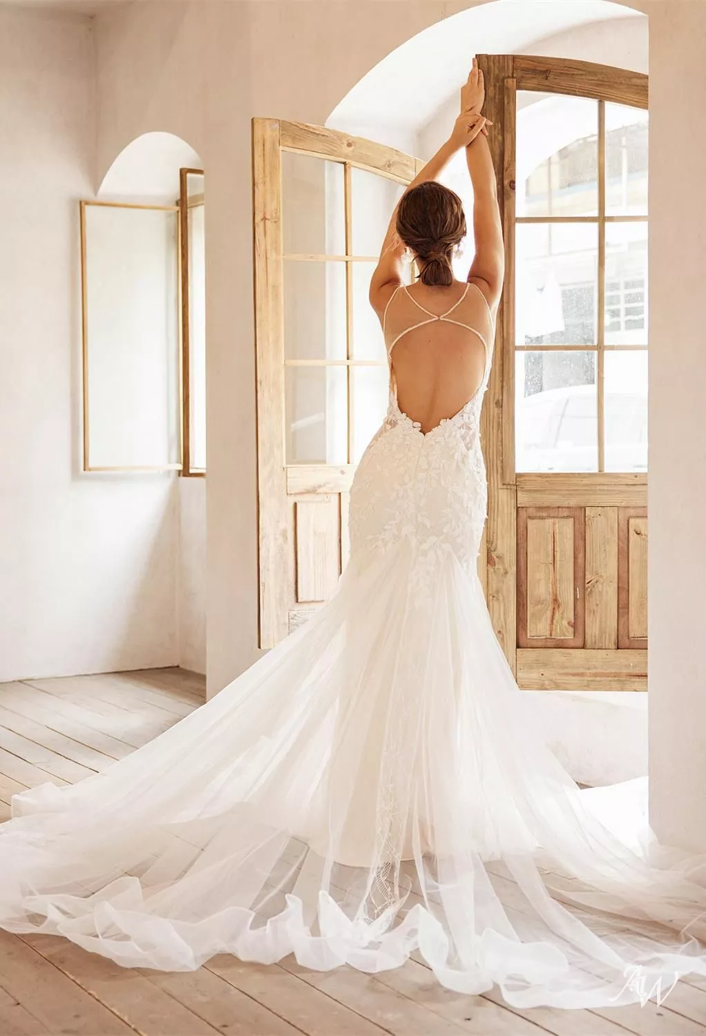 AW Parsley Wedding Dress, Tulle Floor Length V-Neck Wedding Dresses | AW. Bridal