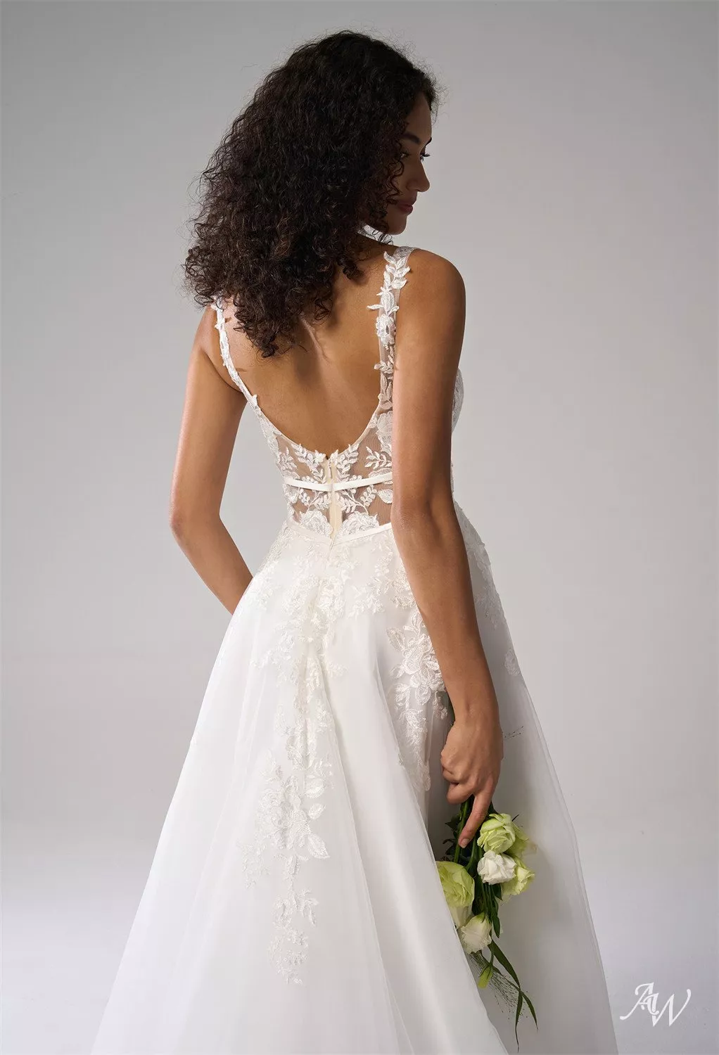 AW Core Wedding Dress, Tulle Floor Length V-Neck Wedding Dresses | AW.Bridal