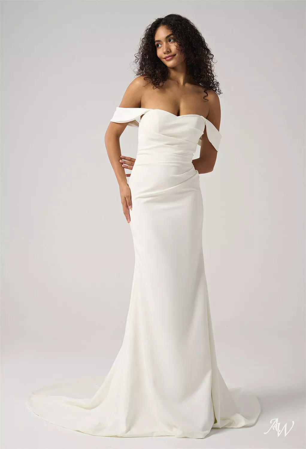 AW Windsock Wedding Dress, Satin Floor Length Sweetheart Neckline Wedding  Dresses | AW.Bridal
