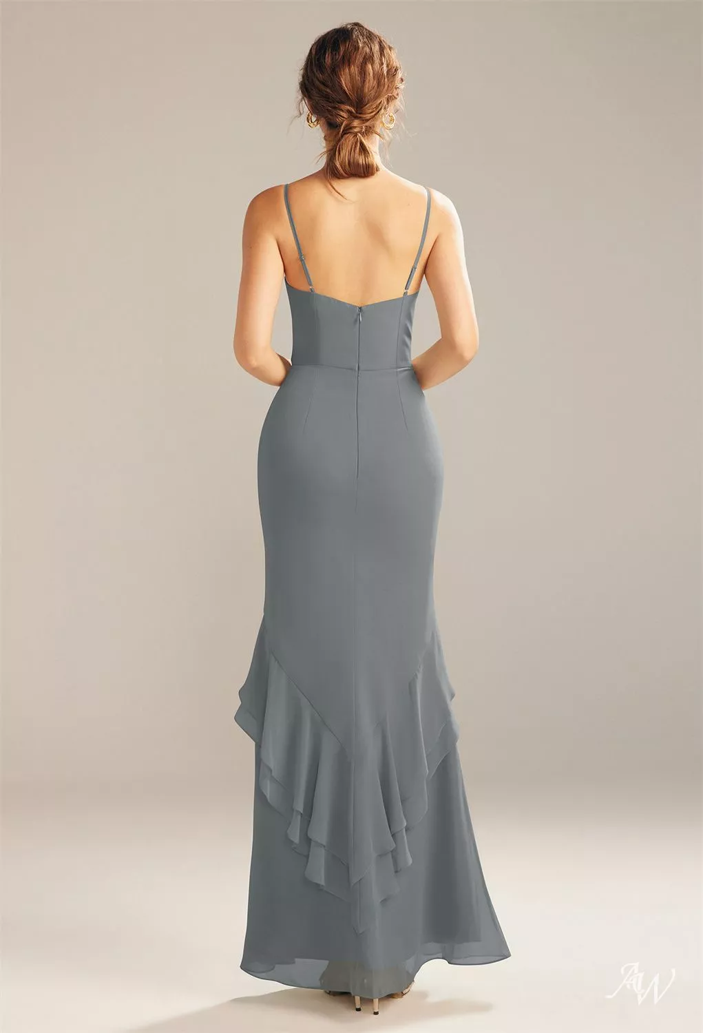 AW Claire Steel Gray Bridesmaid Dresses | AW.Bridal