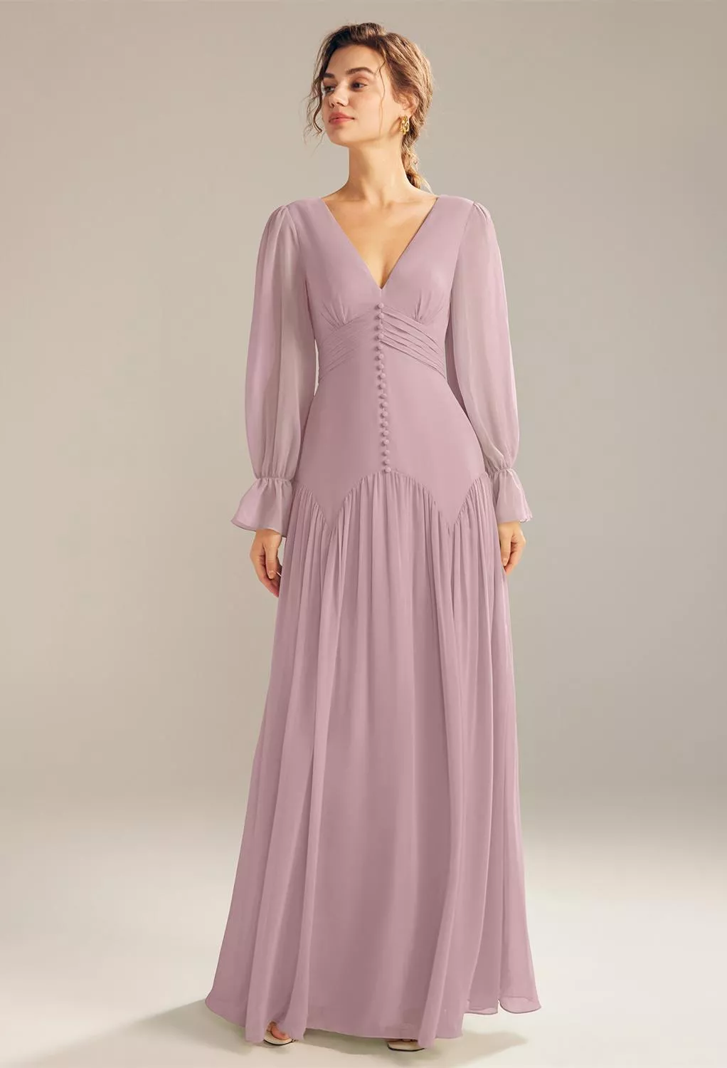 mauve bridesmaid dresses long sleeve Mist Page 3 One Shoulder Draped Lace buymoresavemore24 Whether its a wedding Color:Y20-22 Lilac Grey