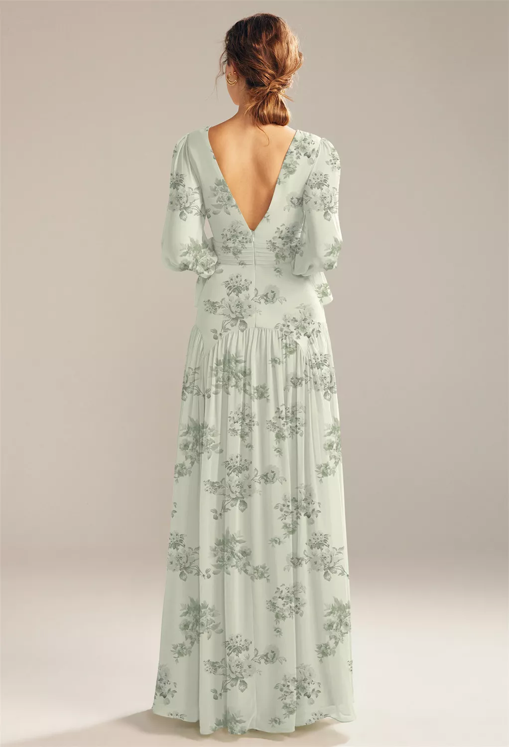 pistachio green dress wedding guest CAMILLE BLOUSON DRESS main image 0