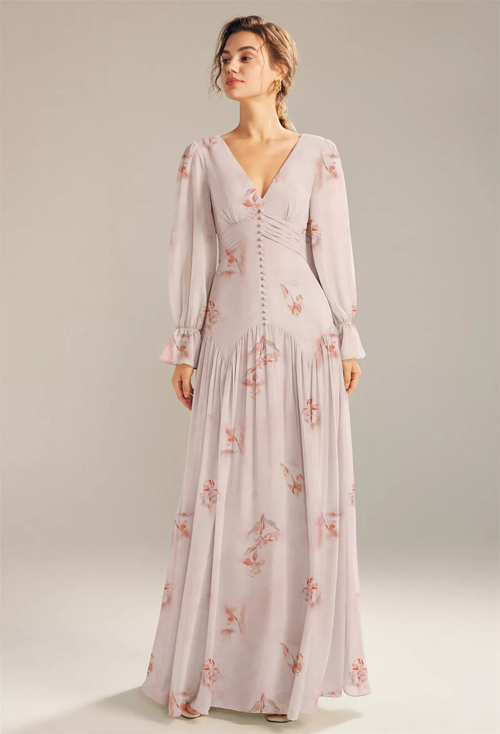pink floral bridesmaid dresses with sleeves Sweet Blooms Gender:Male Available in Vintage Pink _okendo:syndication_key:CL131062002 Burgundy Bodycon Dress with