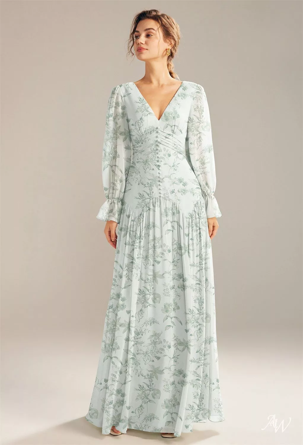 chinese dress ladies Valentina Tulle Floral Maxi Dress