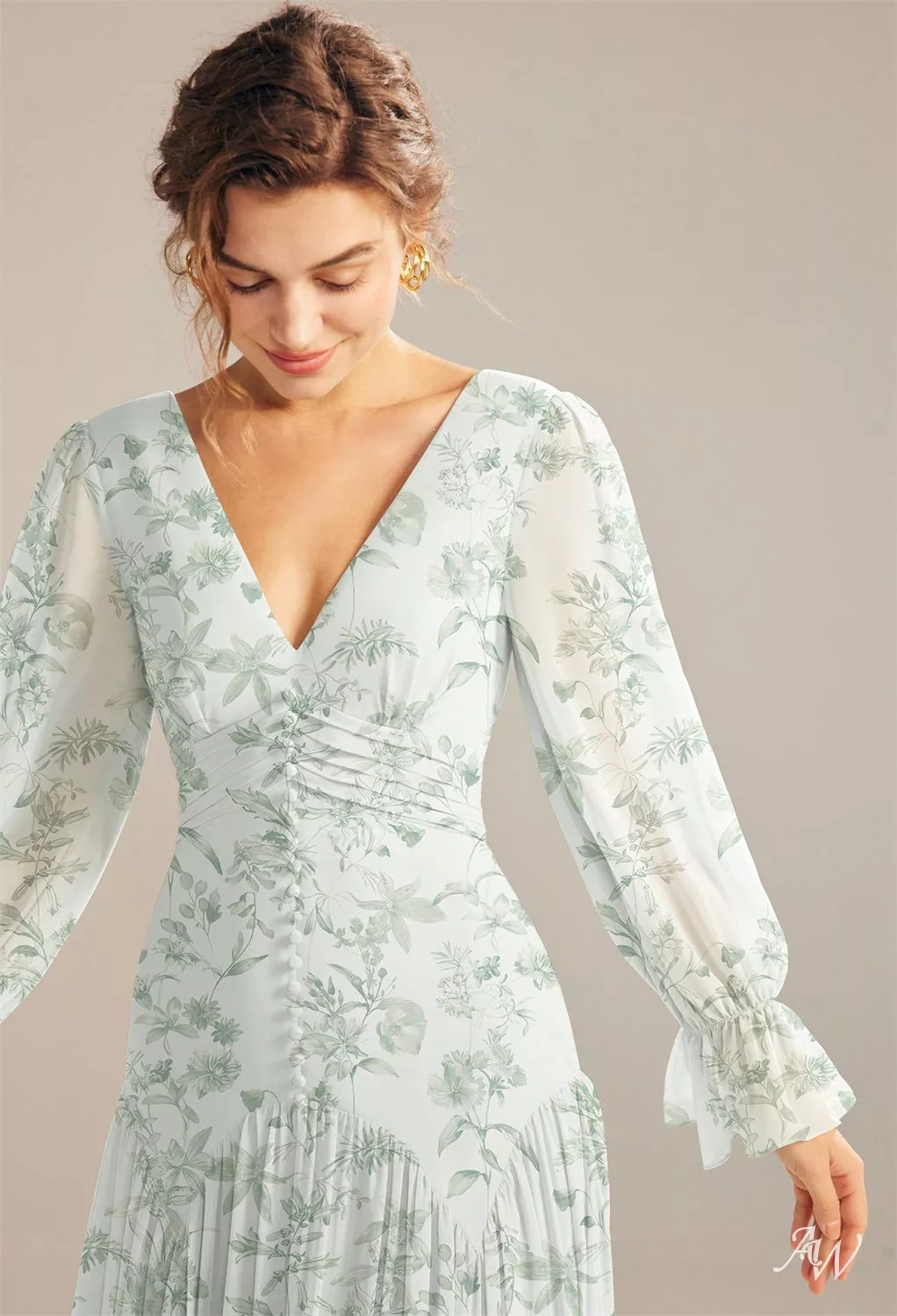 chinese dress ladies Baltic Born Womens Layla Tulle Maxi Dress | Topaz Ombre Floral