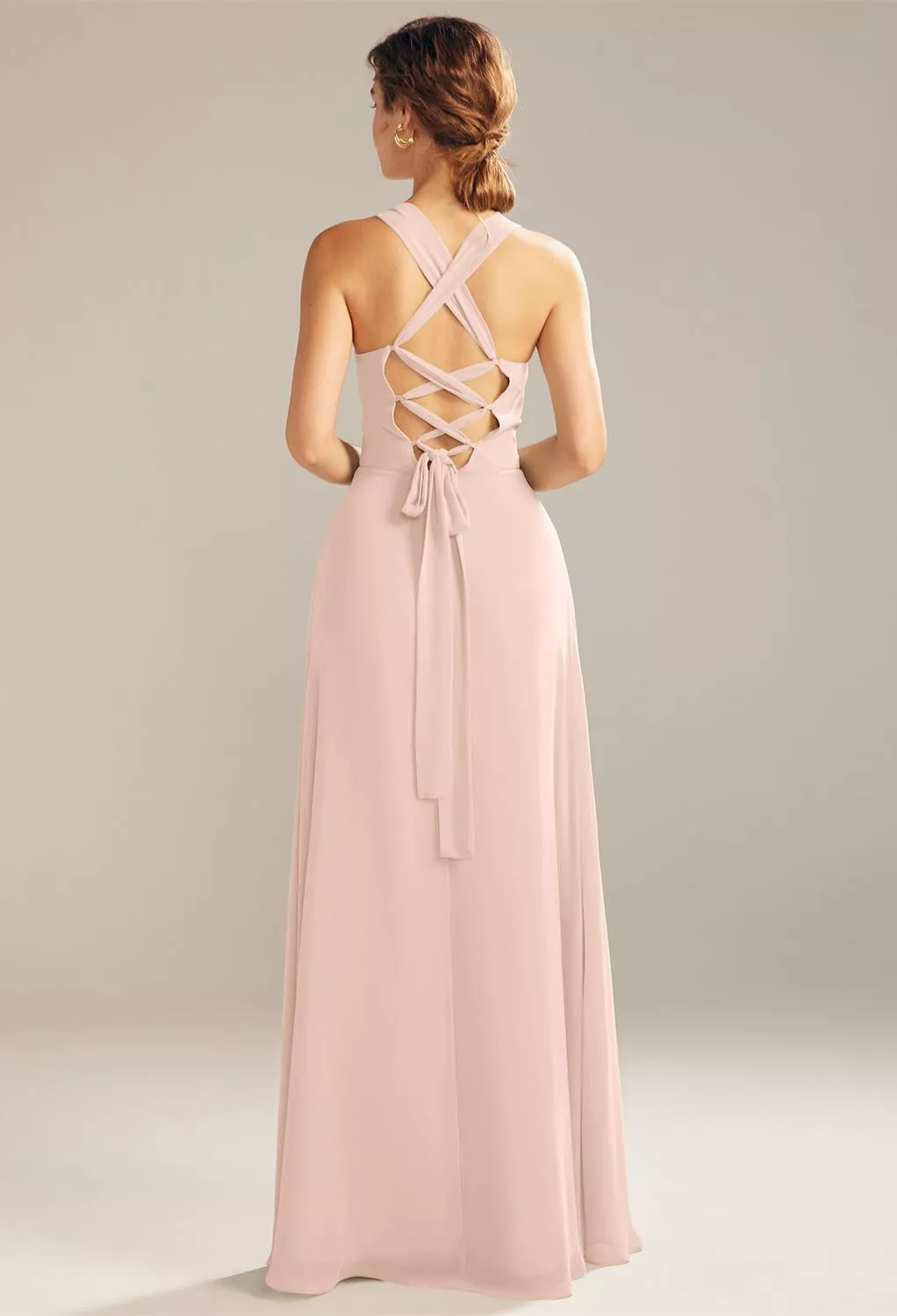 strapless open back dress Blush Pink Short Bridesmaid Dress, Lace Appliqued Tulle Homecoming Dre   Musebridals