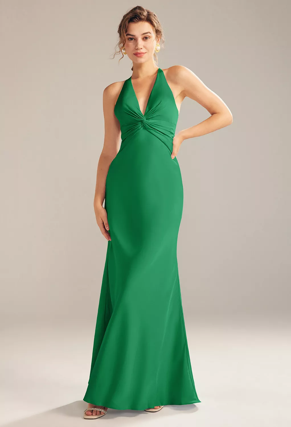 pink flare dress AKIRA Femme Flare Cowl Neck Maxi Dress
